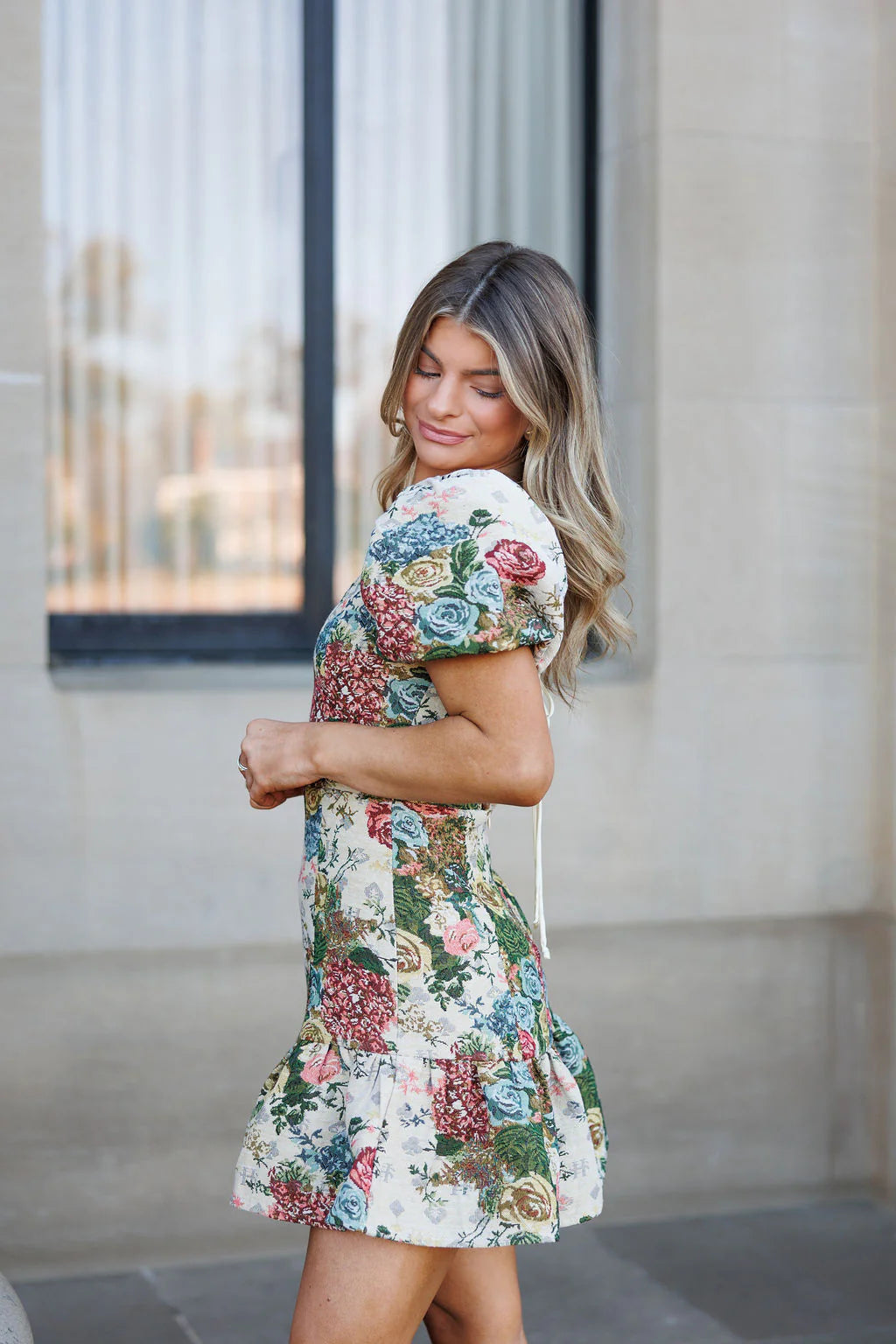 Whitmore Jaquared Mini Dress