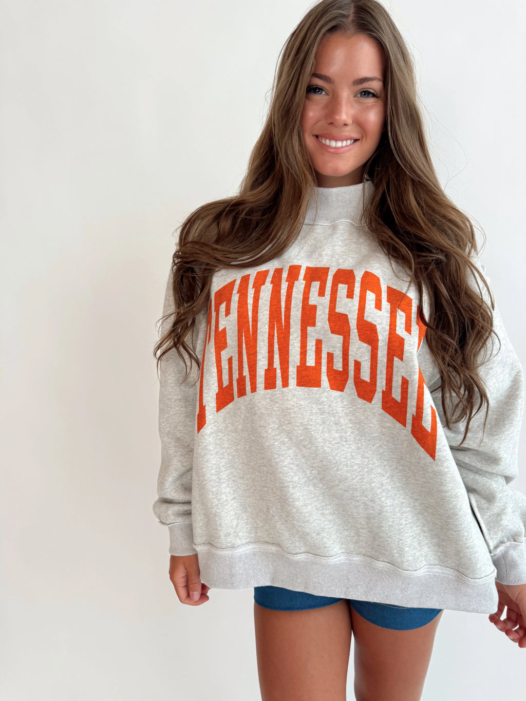 Tennessee REVERSIBLE Mockneck - Heather Grey (PREORDER SHIPS OCT 5TH)
