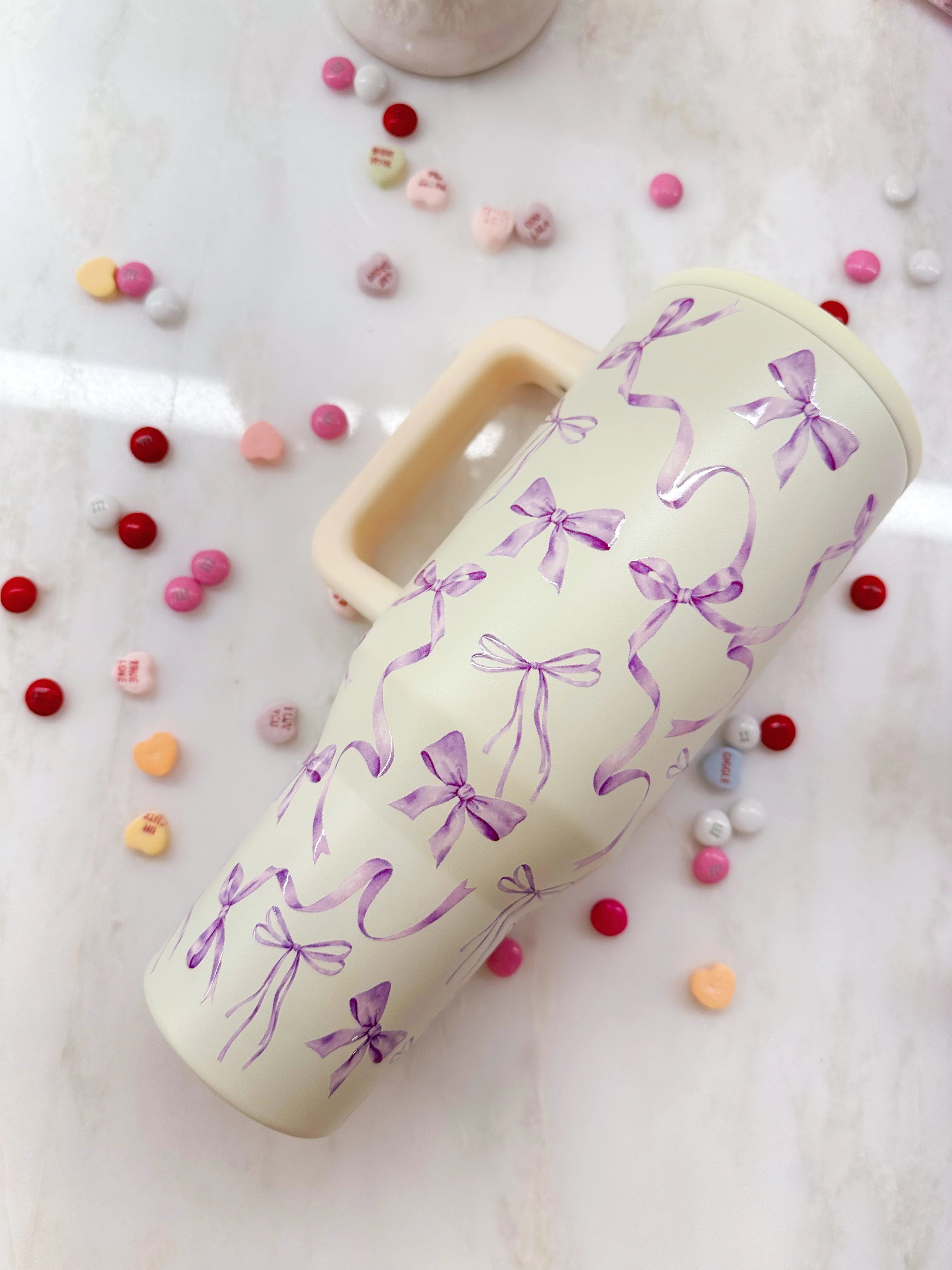 Bow Blush Drink Tumbler - 40oz