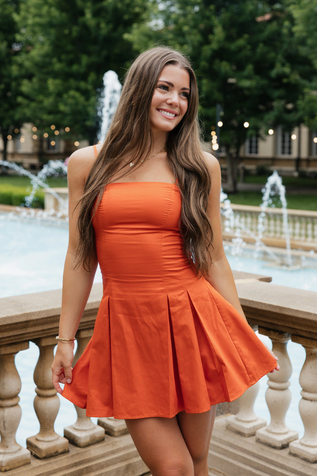 Knox Mini Dress - Burnt Orange