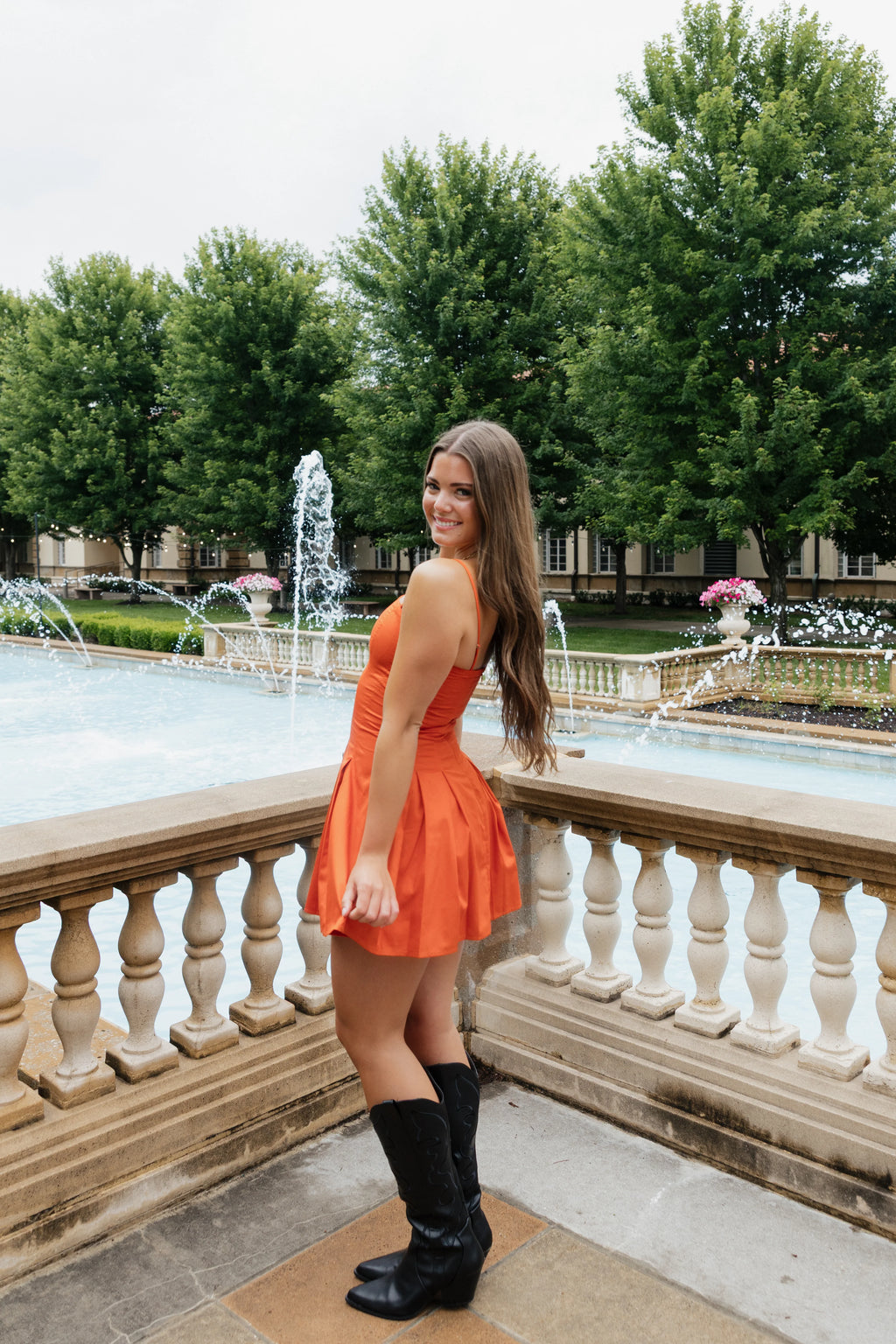 Knox Mini Dress - Burnt Orange