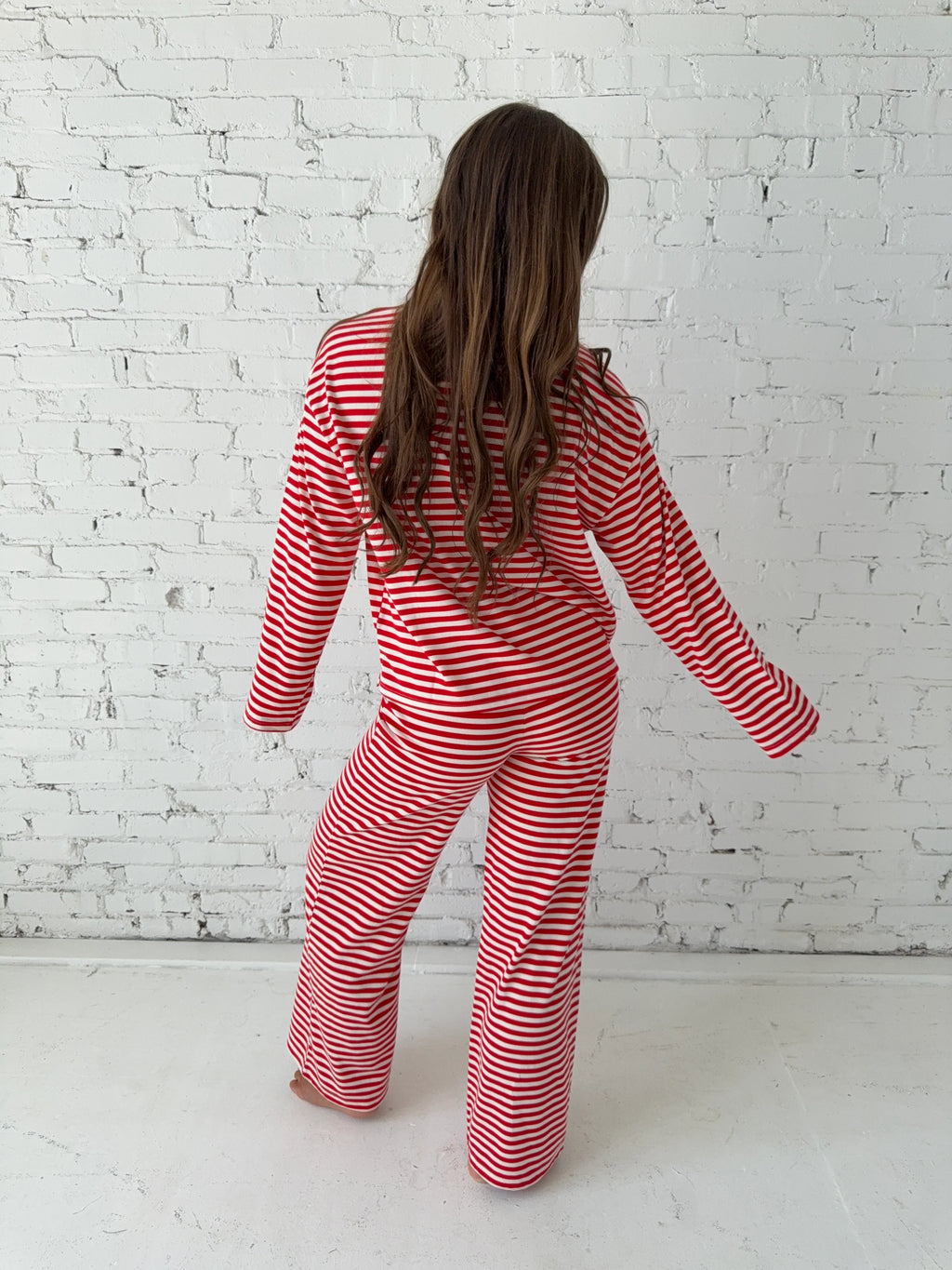 Tommy Striped Lounge Set - Red Stripes