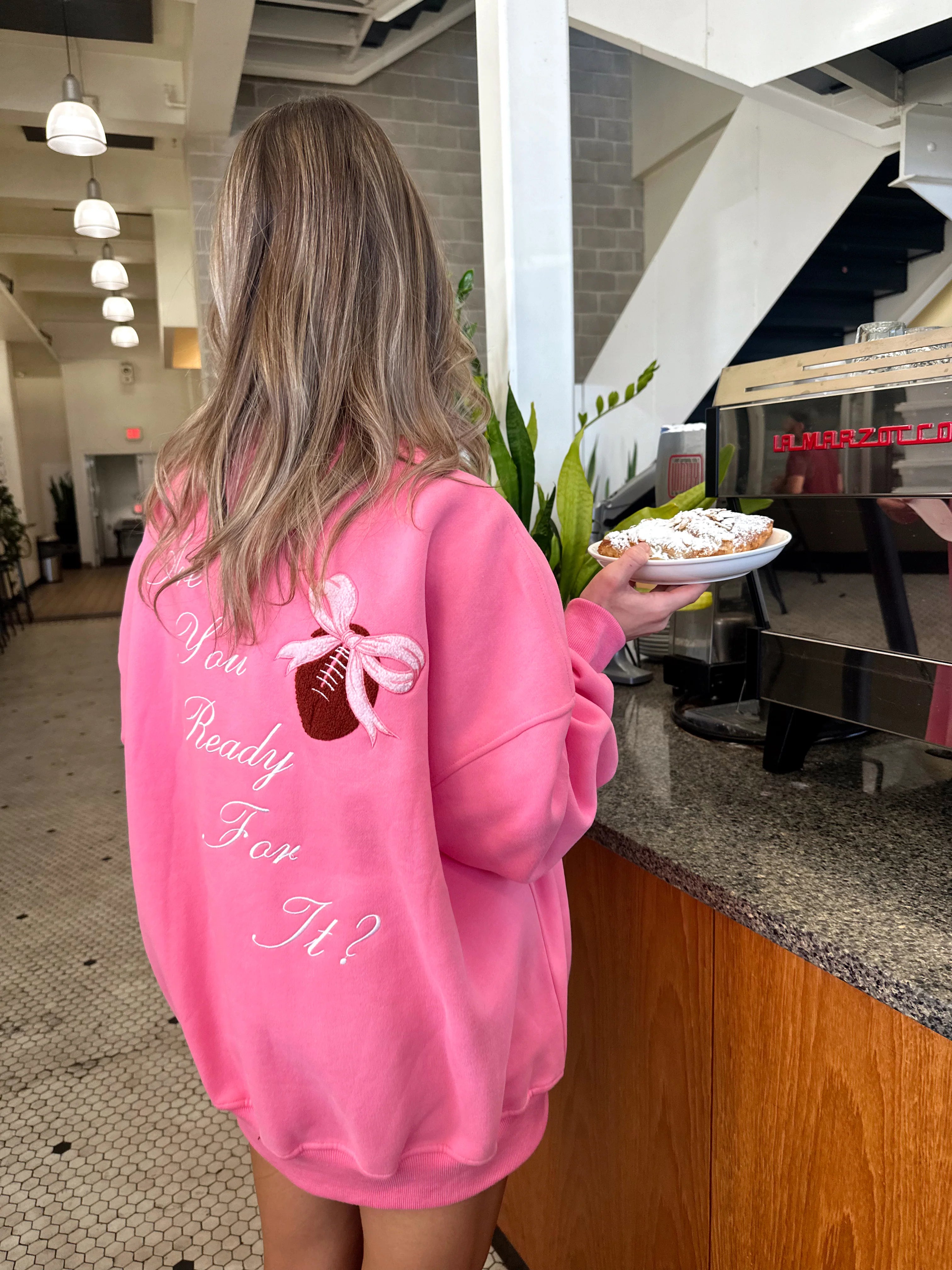 Floral Patched KANSAS CITY, Are You Ready For It? (On the back) Kansas City Football Sweatshirt