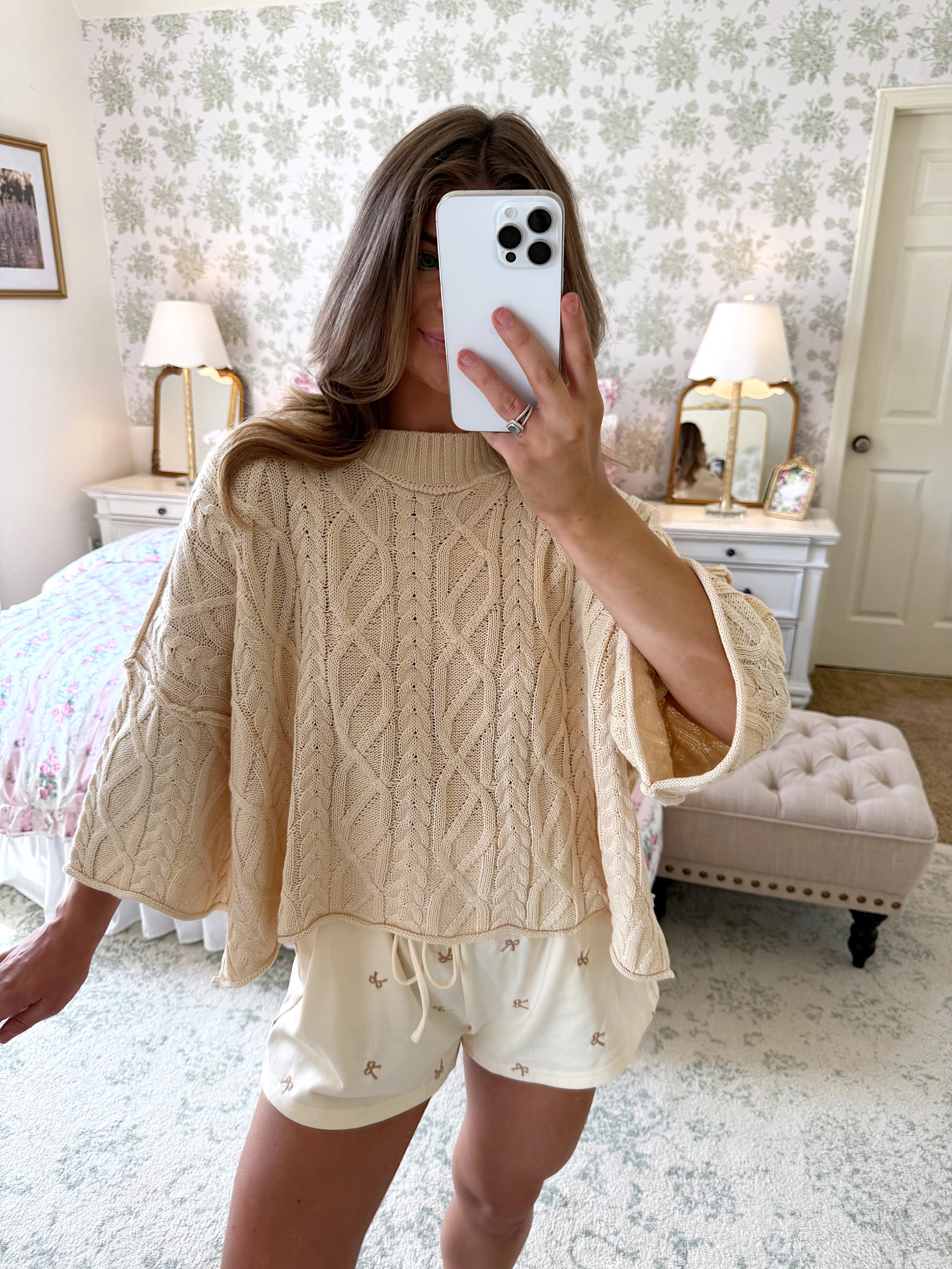 Presley Cable Knit Sweater - Cream