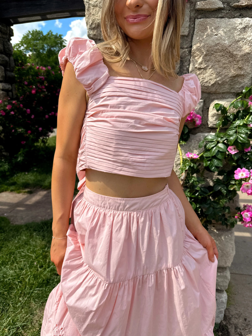 Forever In Love Pintuck Top