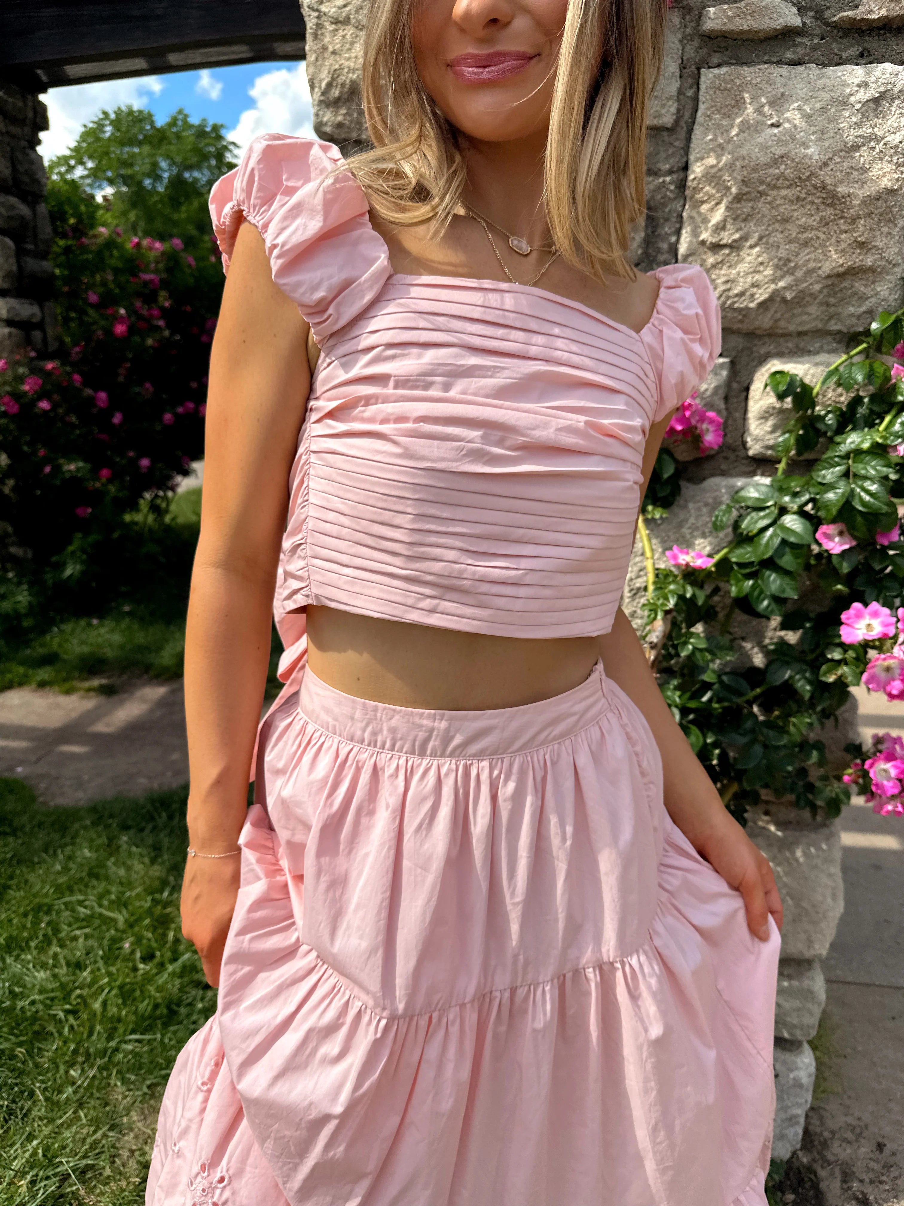 Forever In Love Pintuck Top