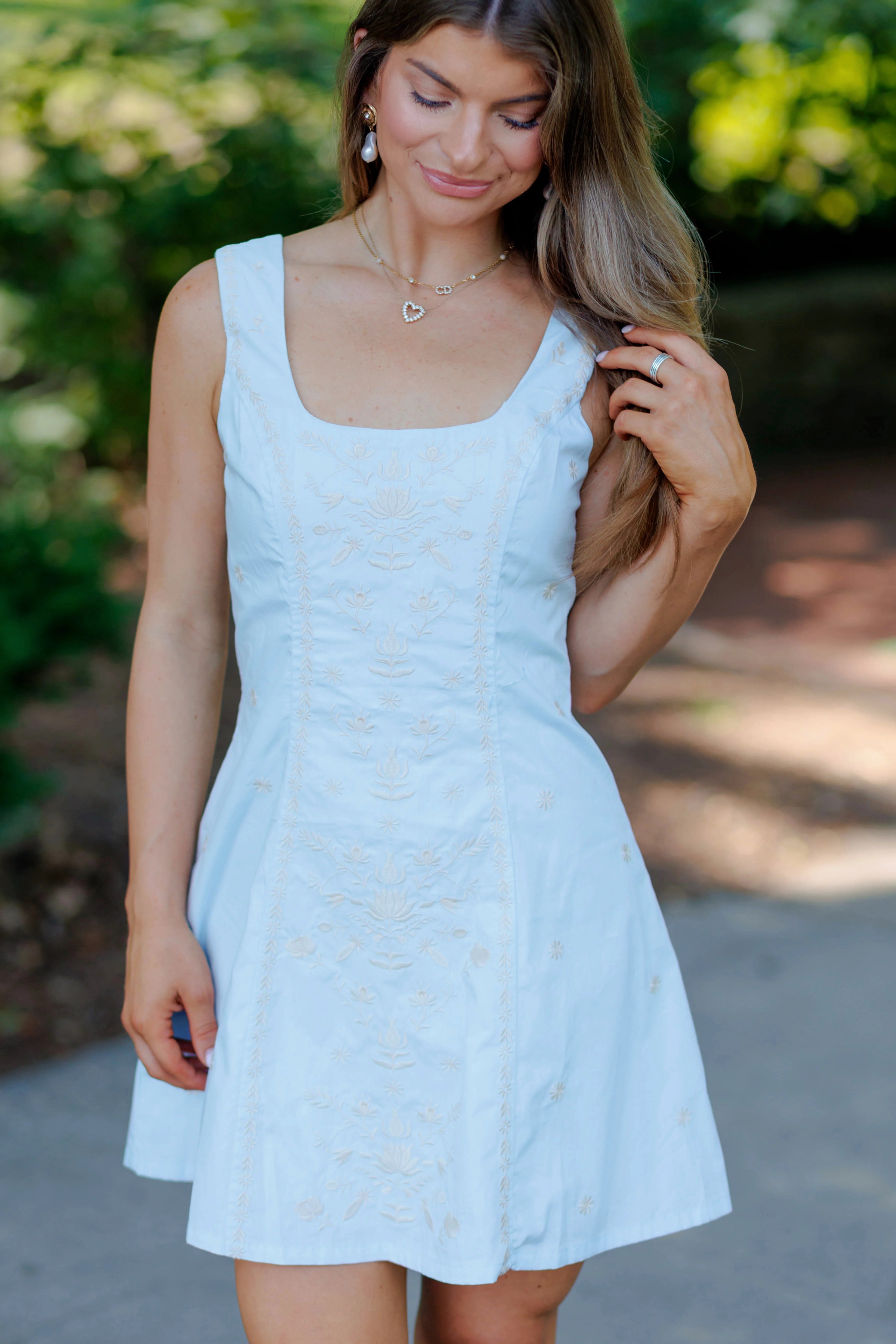 Erin Mini Dress - Light Blue