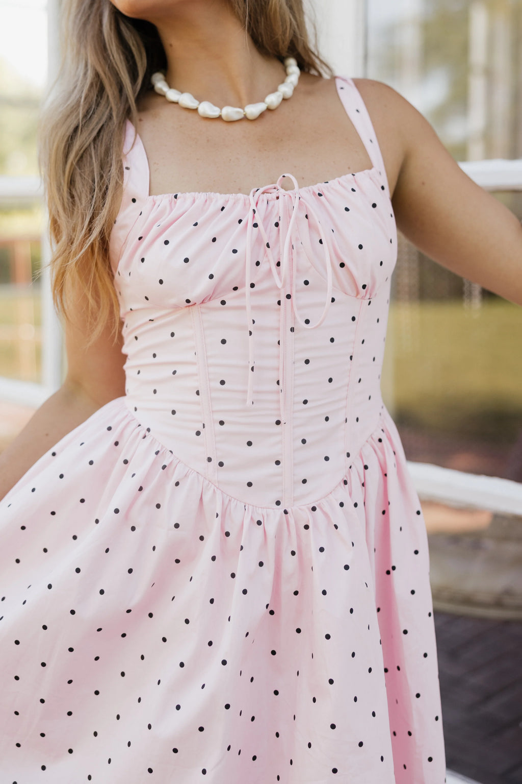 Lemmy Polka Dot Mini Dress - Pink