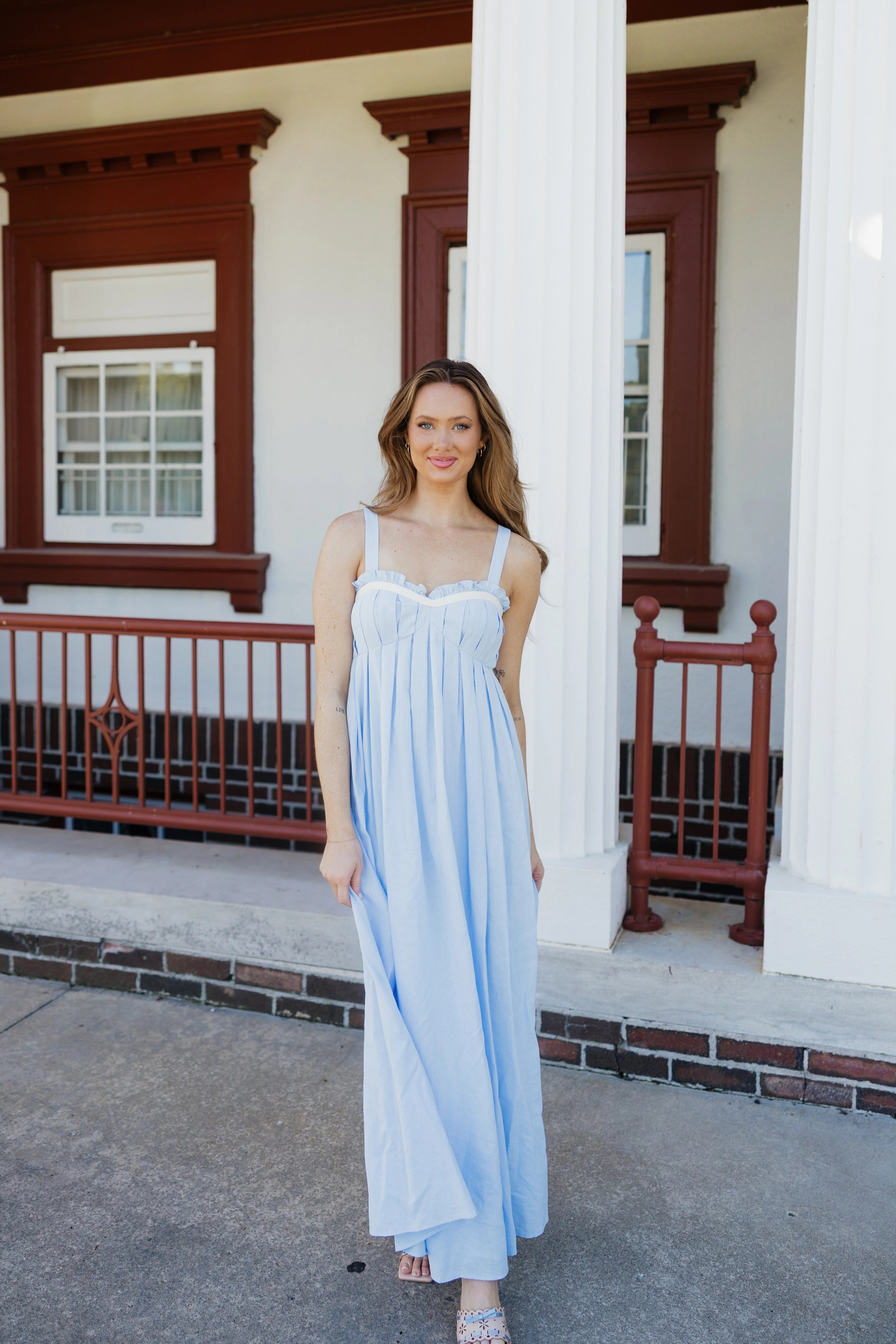 Oceana Midi Dress - Powder Blue