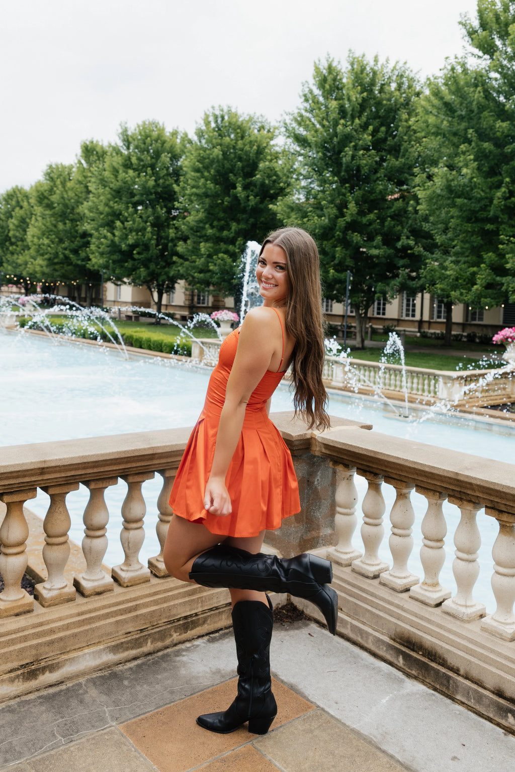 Knox Mini Dress - Burnt Orange