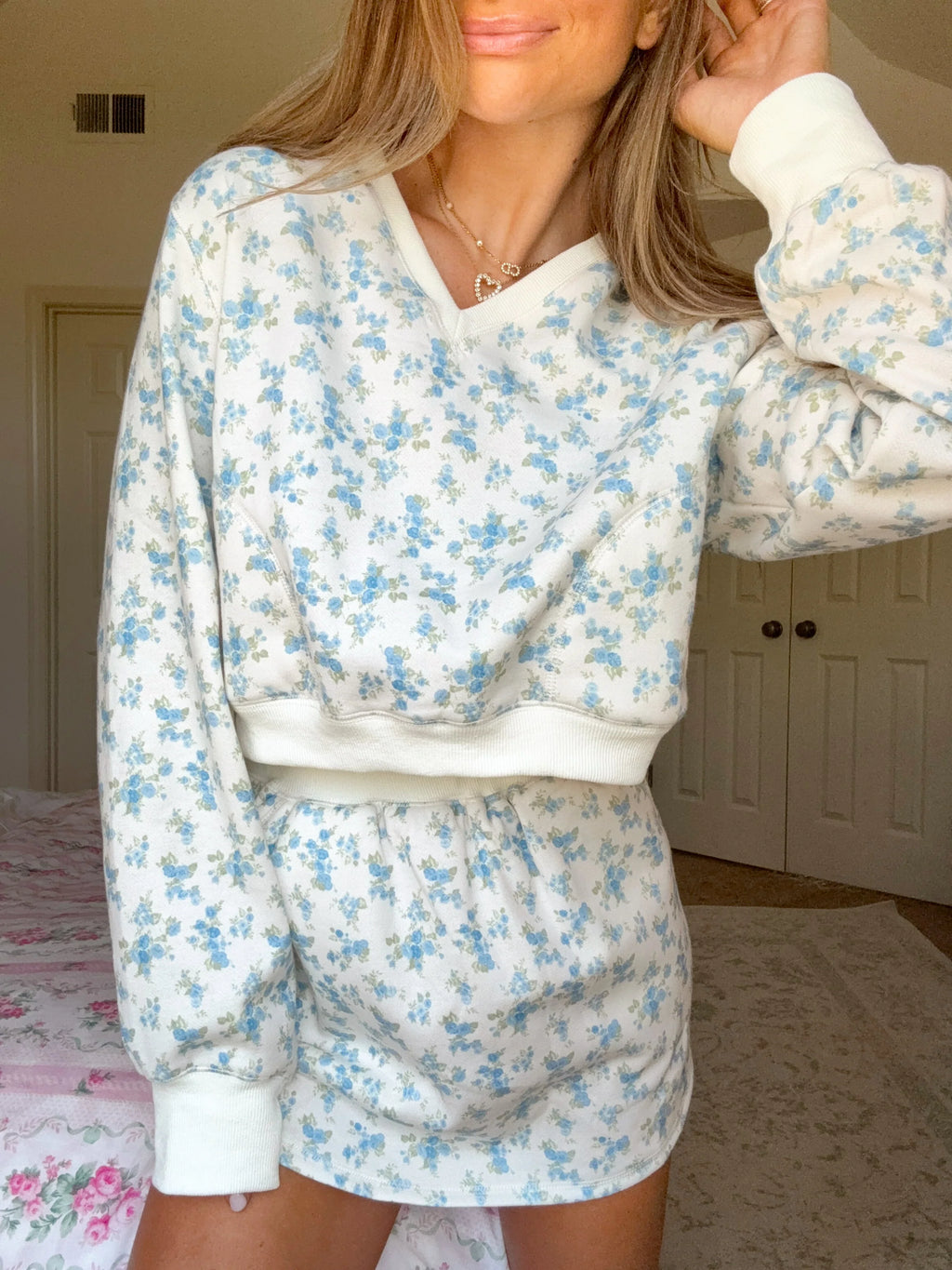 Jackie Floral Sweatshirt and Skort