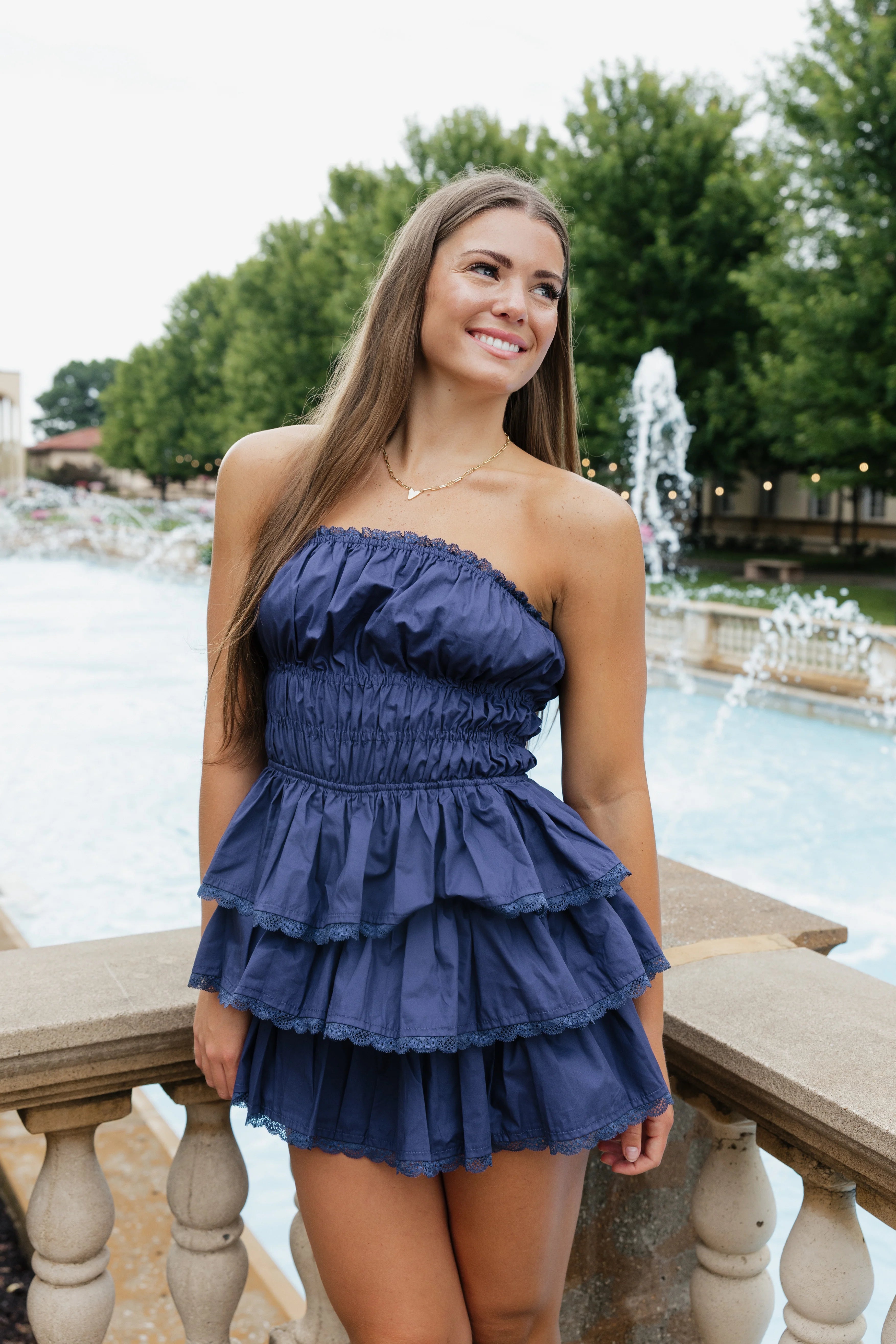 Reece Mini Dress - Navy