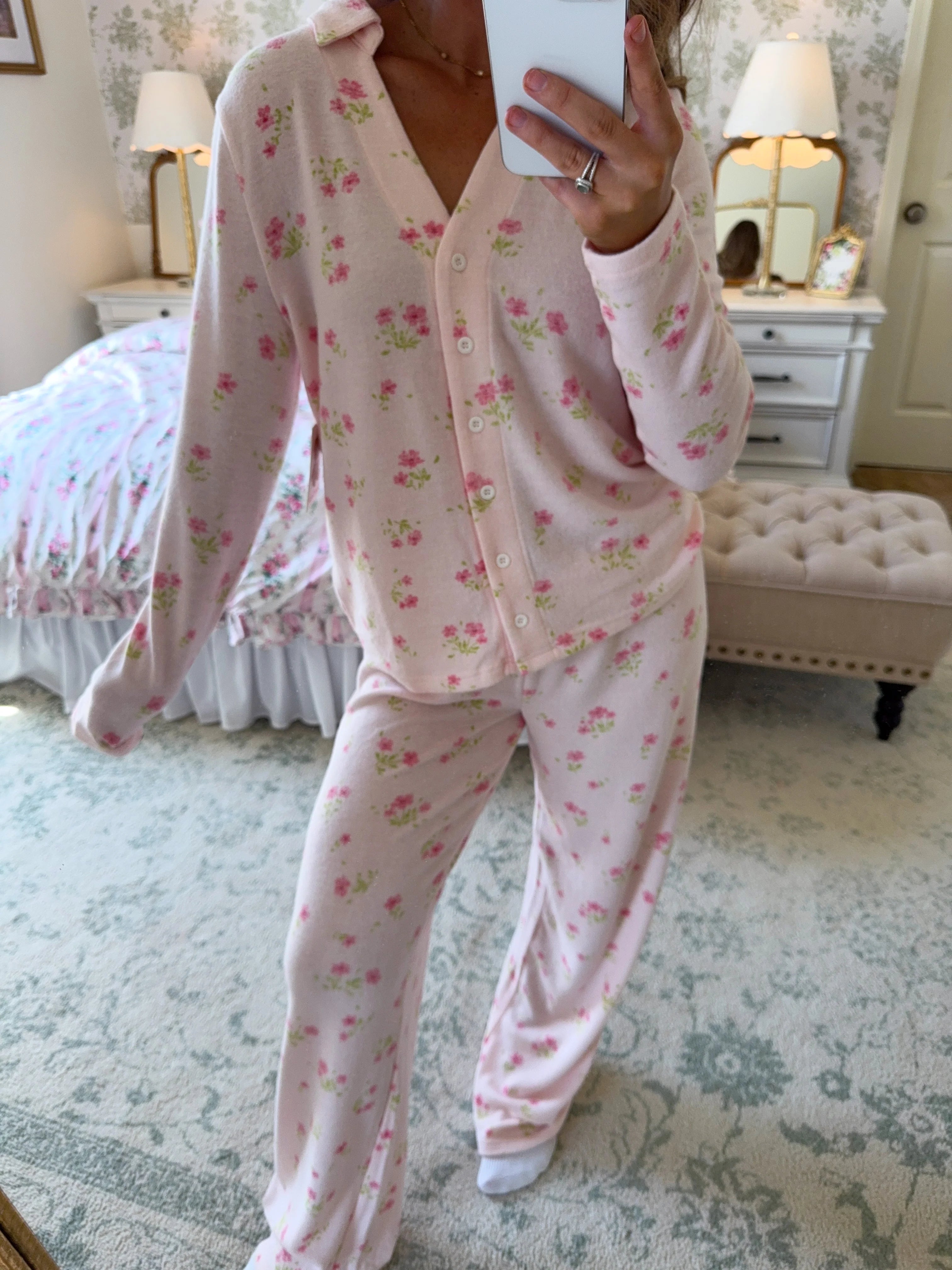 Daisy Pajama Set - Pink