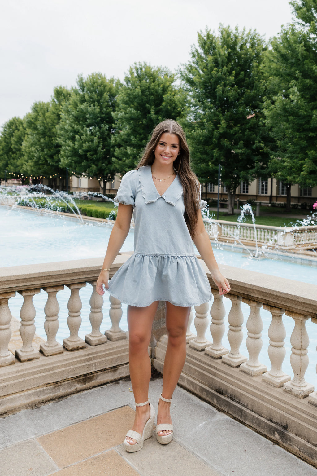 Dixie Dress Mini Dress - Light Wash