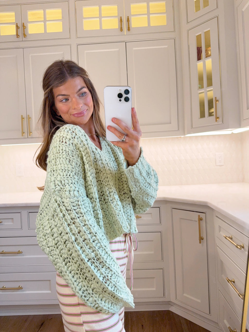 Alfie Popcorn Sweater - Sage