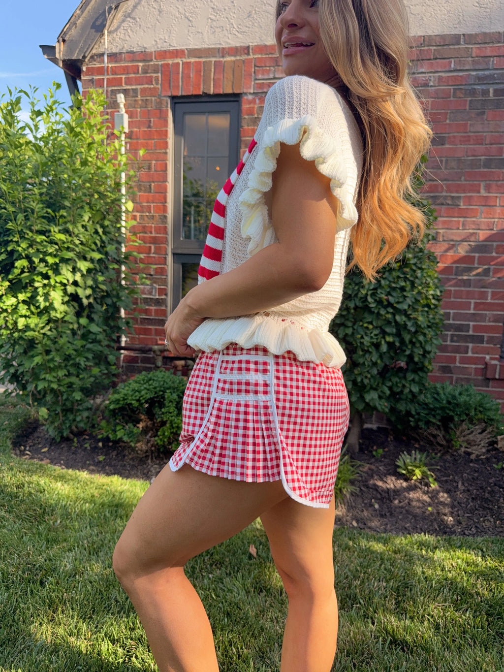 Ralphy Active Short - Red Gingham