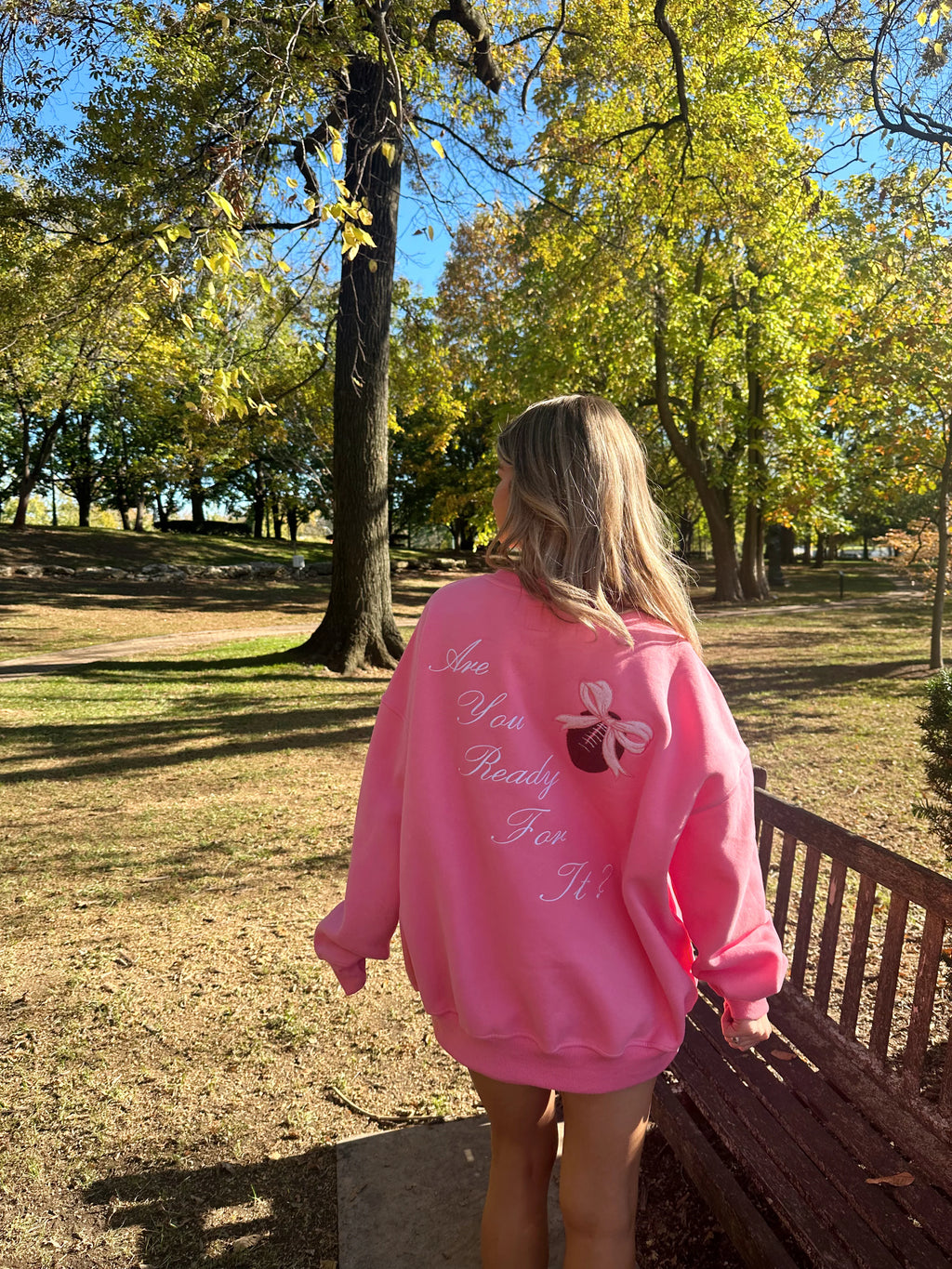 Floral Patched KANSAS CITY, Are You Ready For It? (On the back) Kansas City Football Sweatshirt