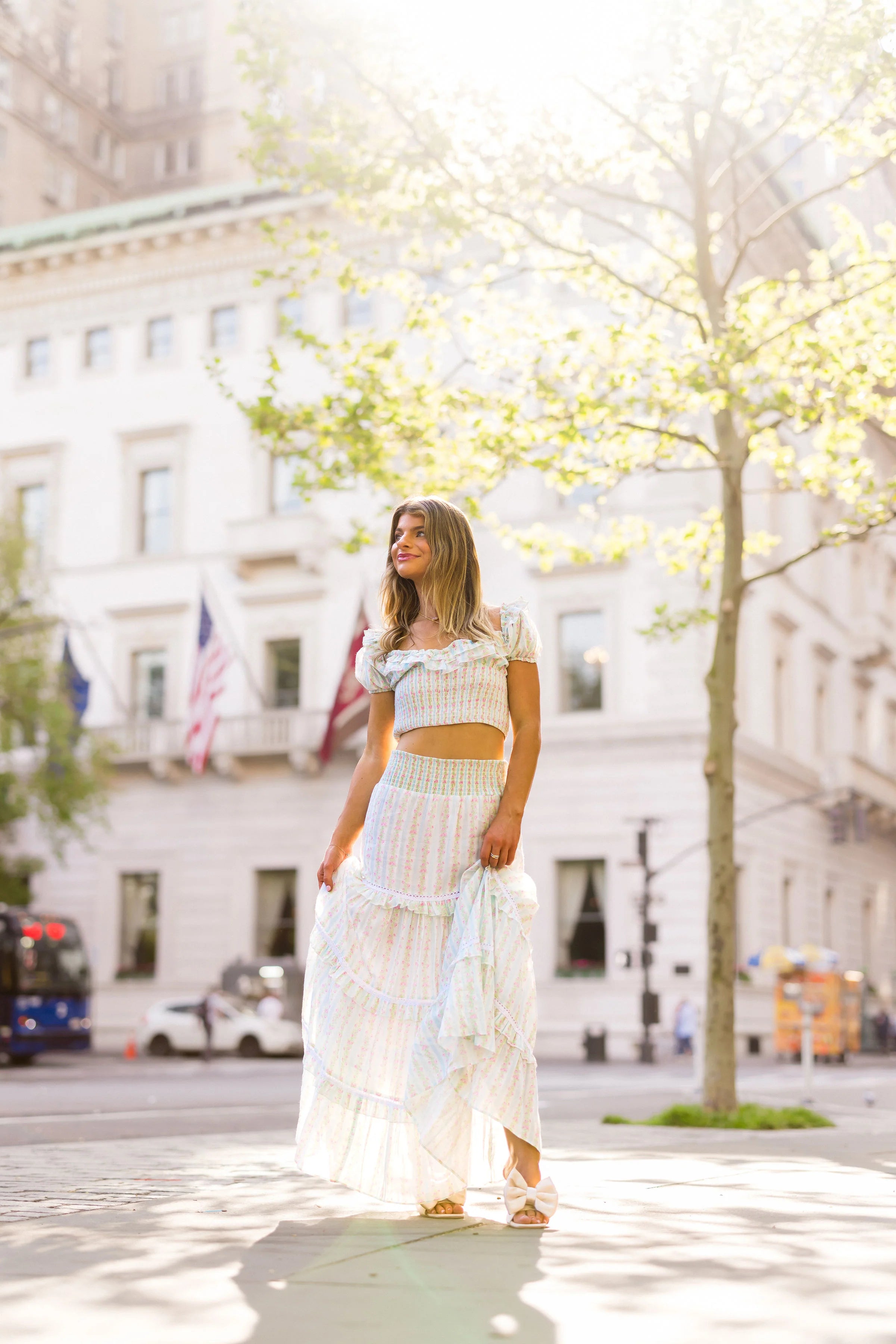 Amy Jane London Park Ave Set - Blue Rose Stripe