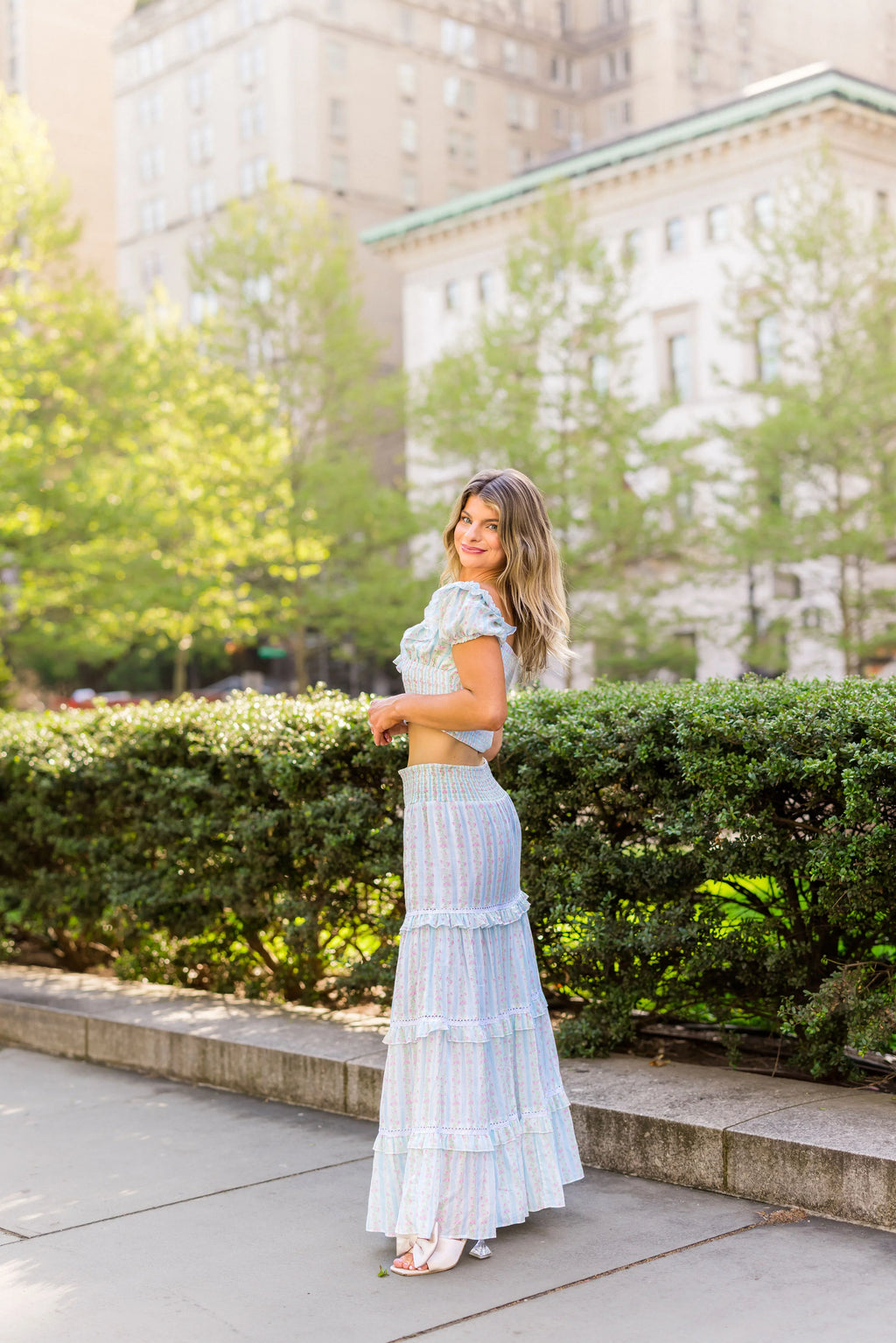 Amy Jane London Park Ave Set - Blue Rose Stripe