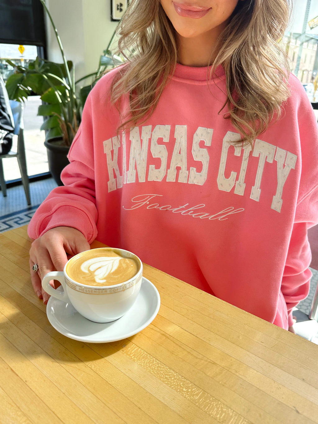 Floral Patched KANSAS CITY, Are You Ready For It? (On the back) Kansas City Football Sweatshirt