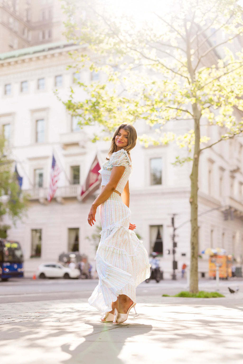 Amy Jane London Park Ave Set - Blue Rose Stripe