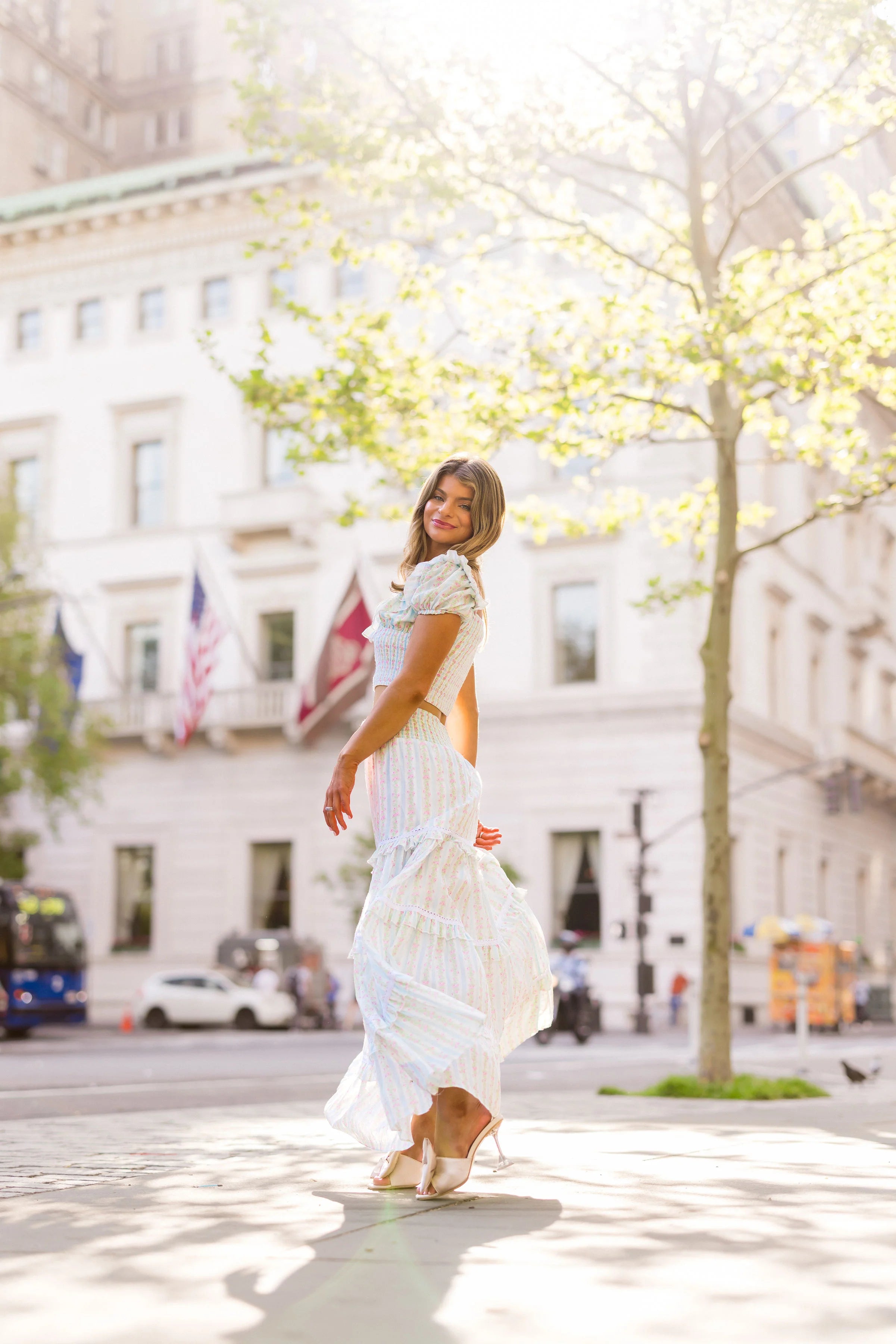 Amy Jane London Park Ave Set - Blue Rose Stripe