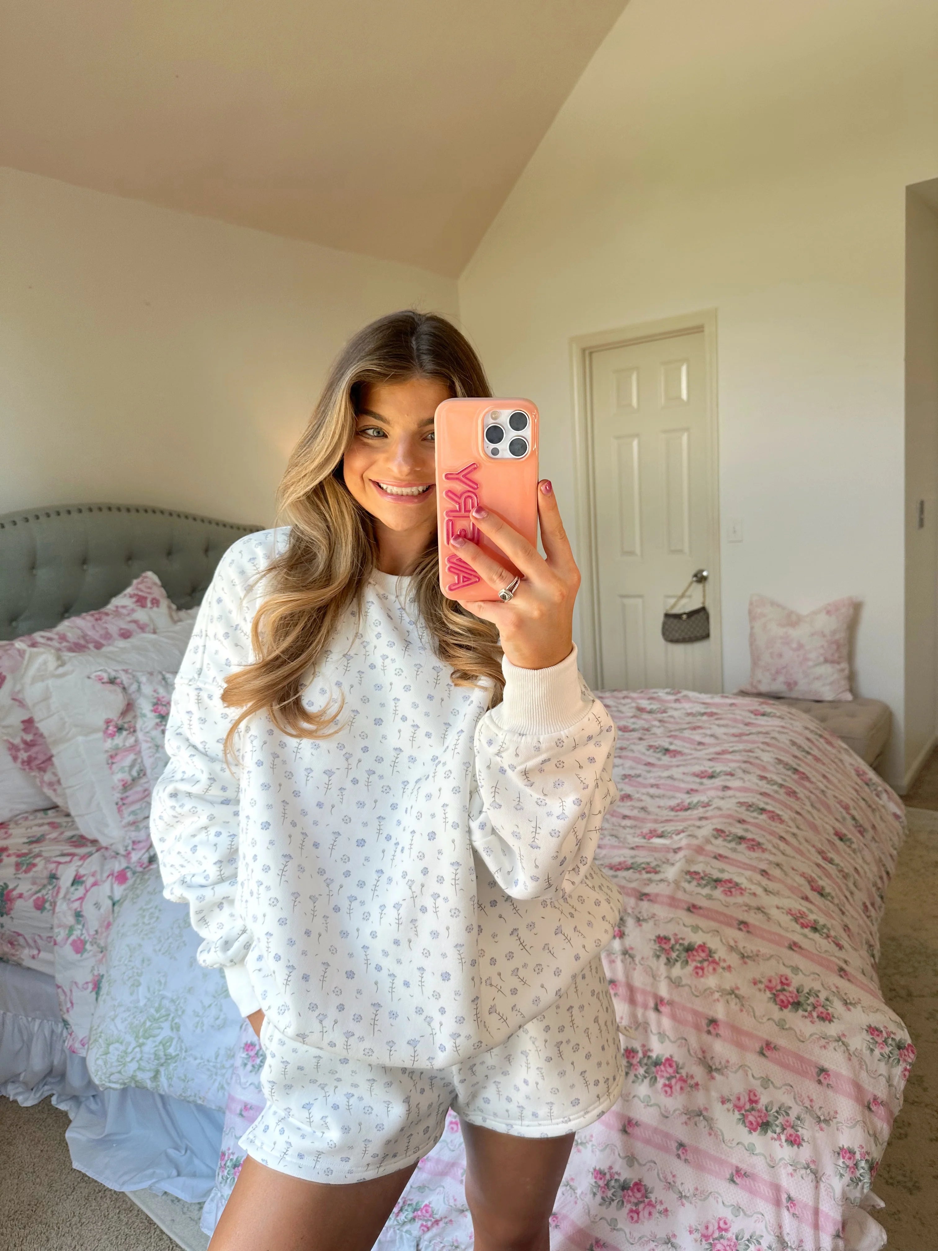 Blooming Ditsy Floral Crewneck - Off White