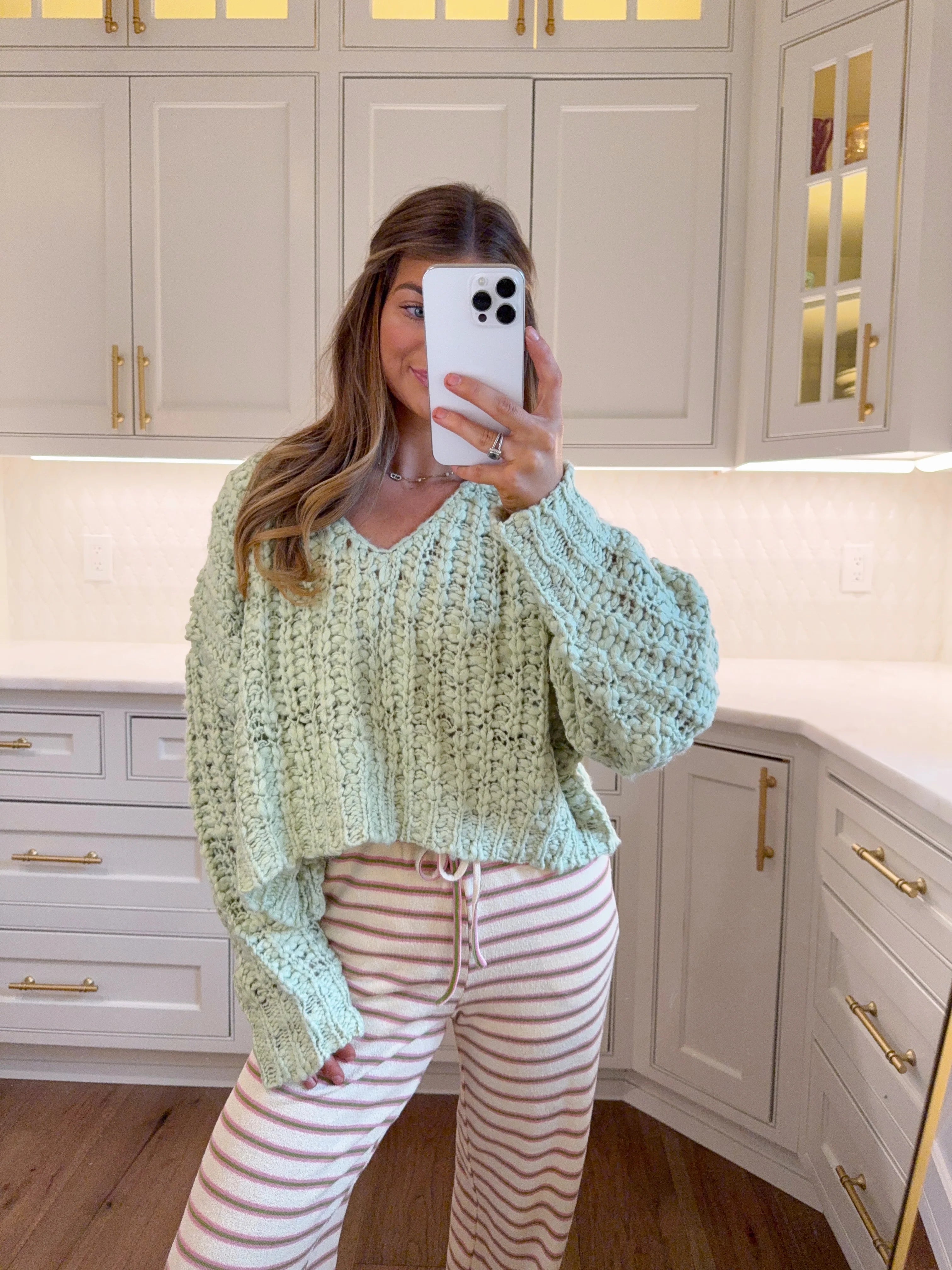 Alfie Popcorn Sweater - Sage