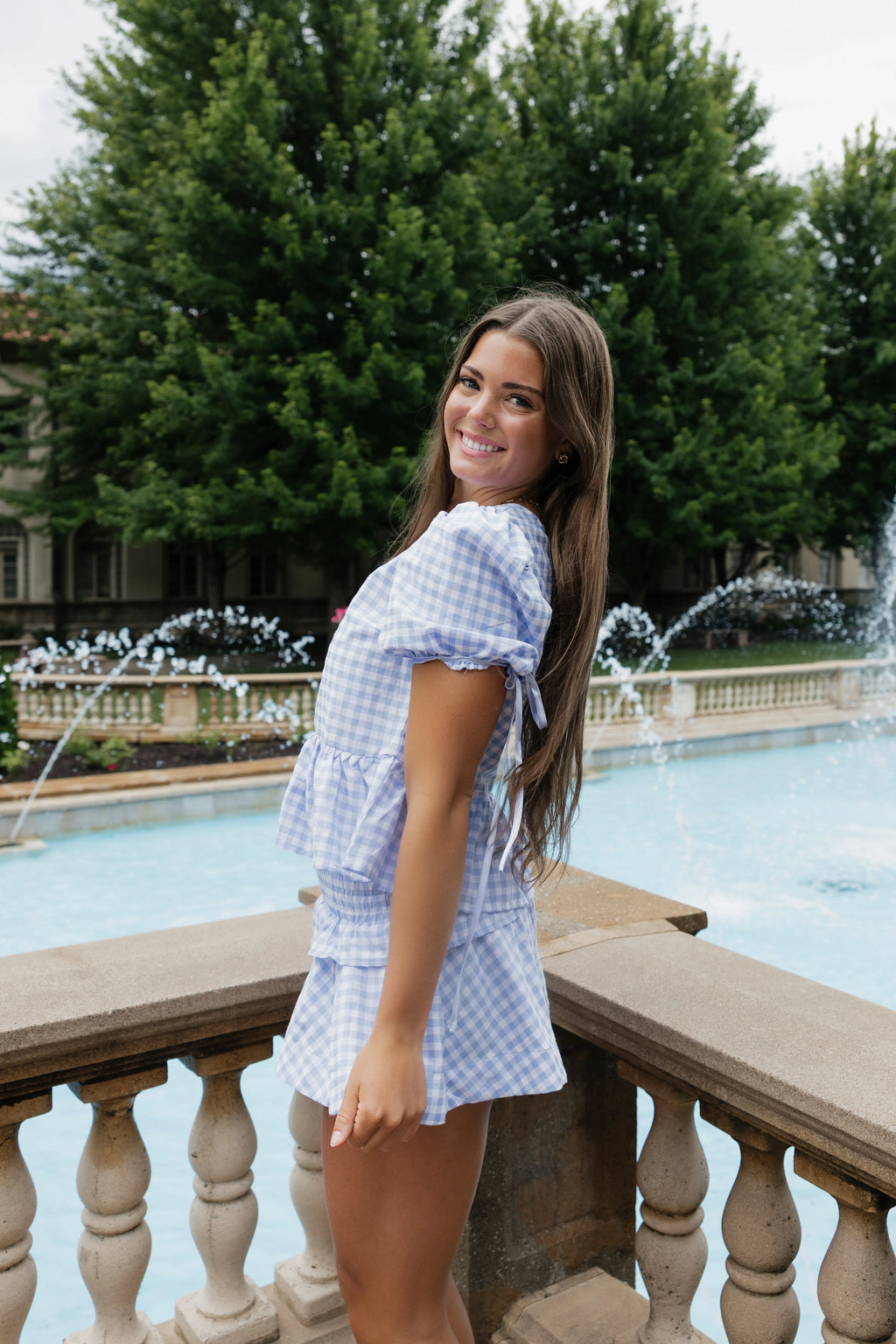 Rodeo Gingham Set - Light Blue