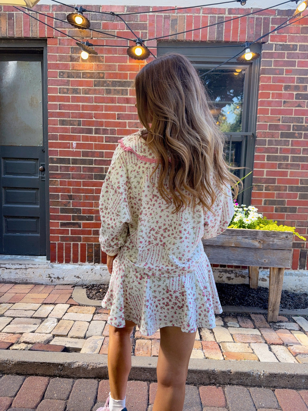 Fallon Floral Lounge Skort and Pullover Set