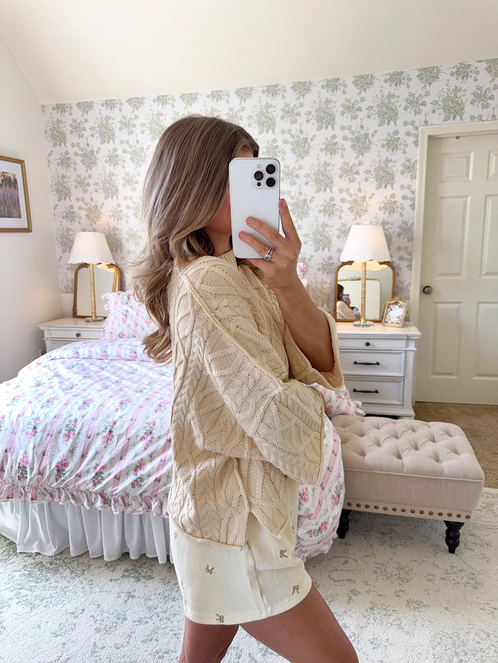 Presley Cable Knit Sweater - Cream