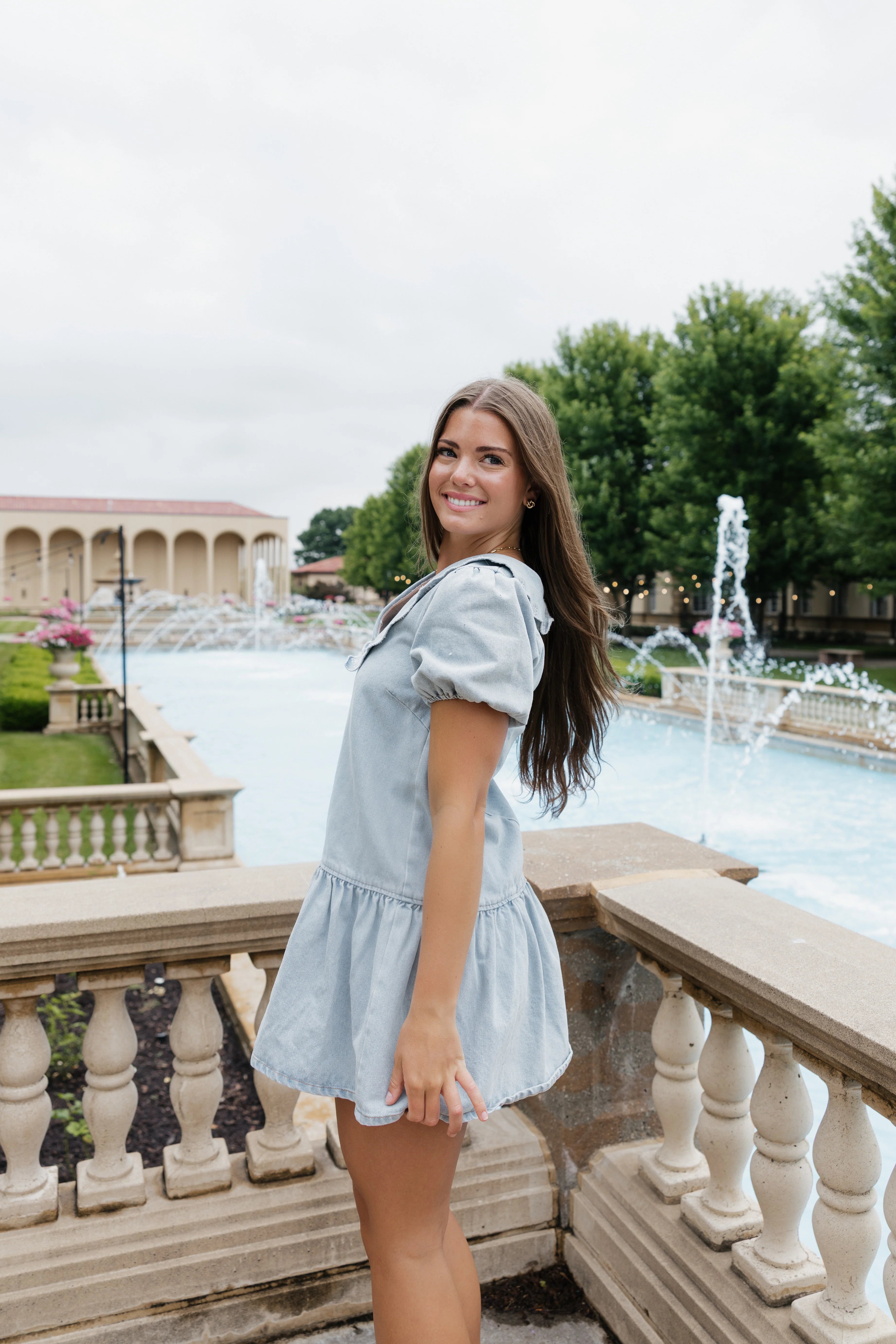 Dixie Dress Mini Dress - Light Wash