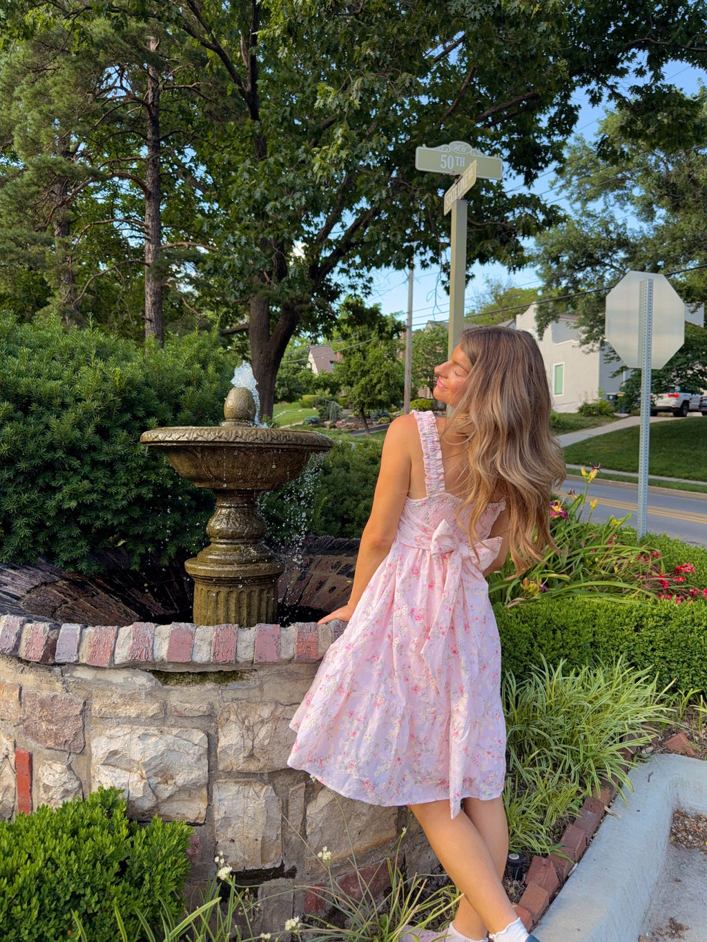 Chantilly Mini Dress - Powder Pink