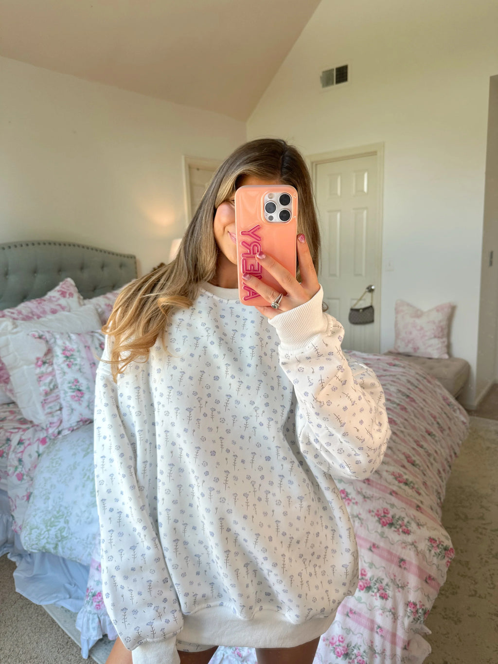 Blooming Ditsy Floral Crewneck - Off White