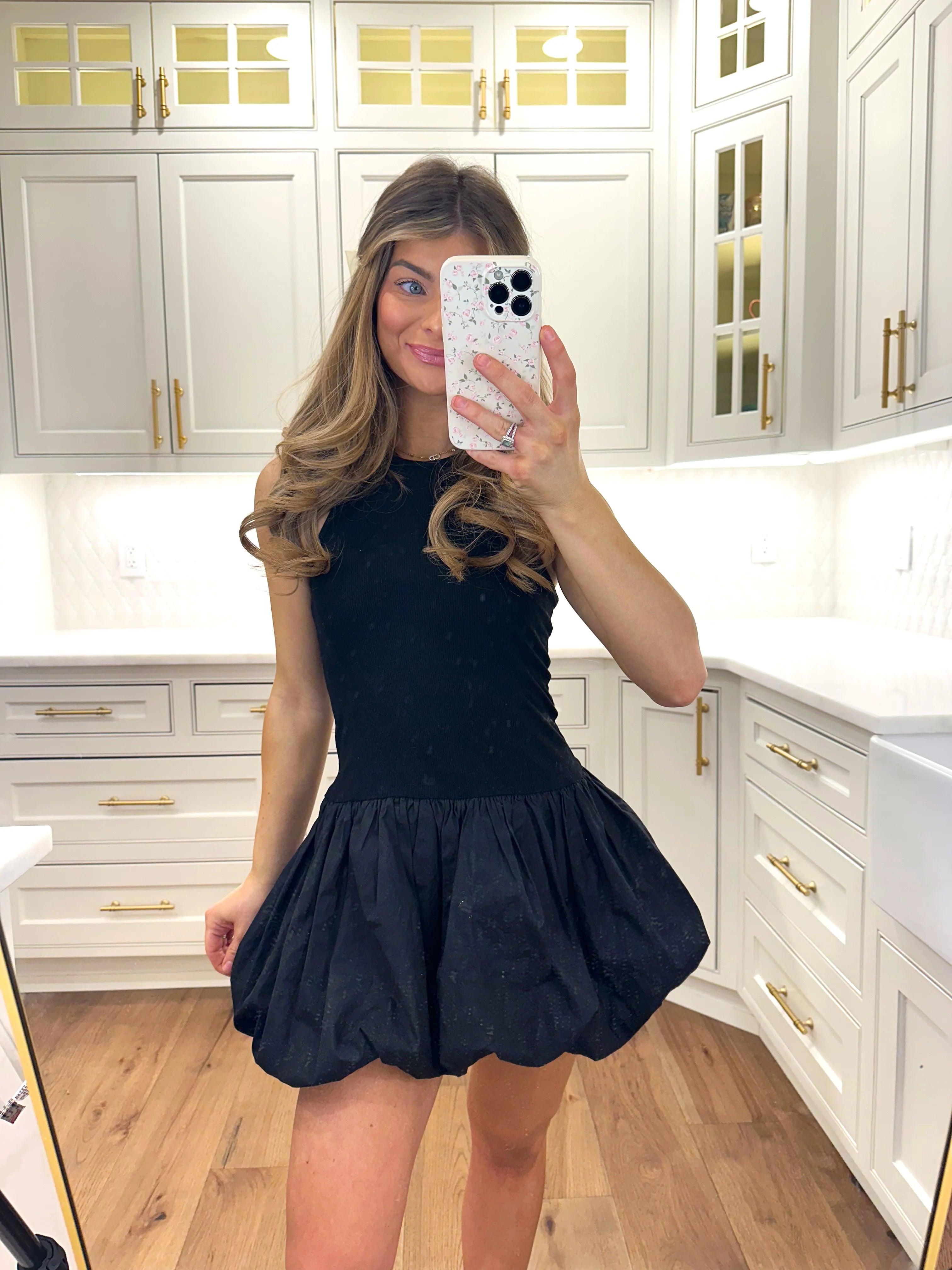 Bubble Mini Dress - Black