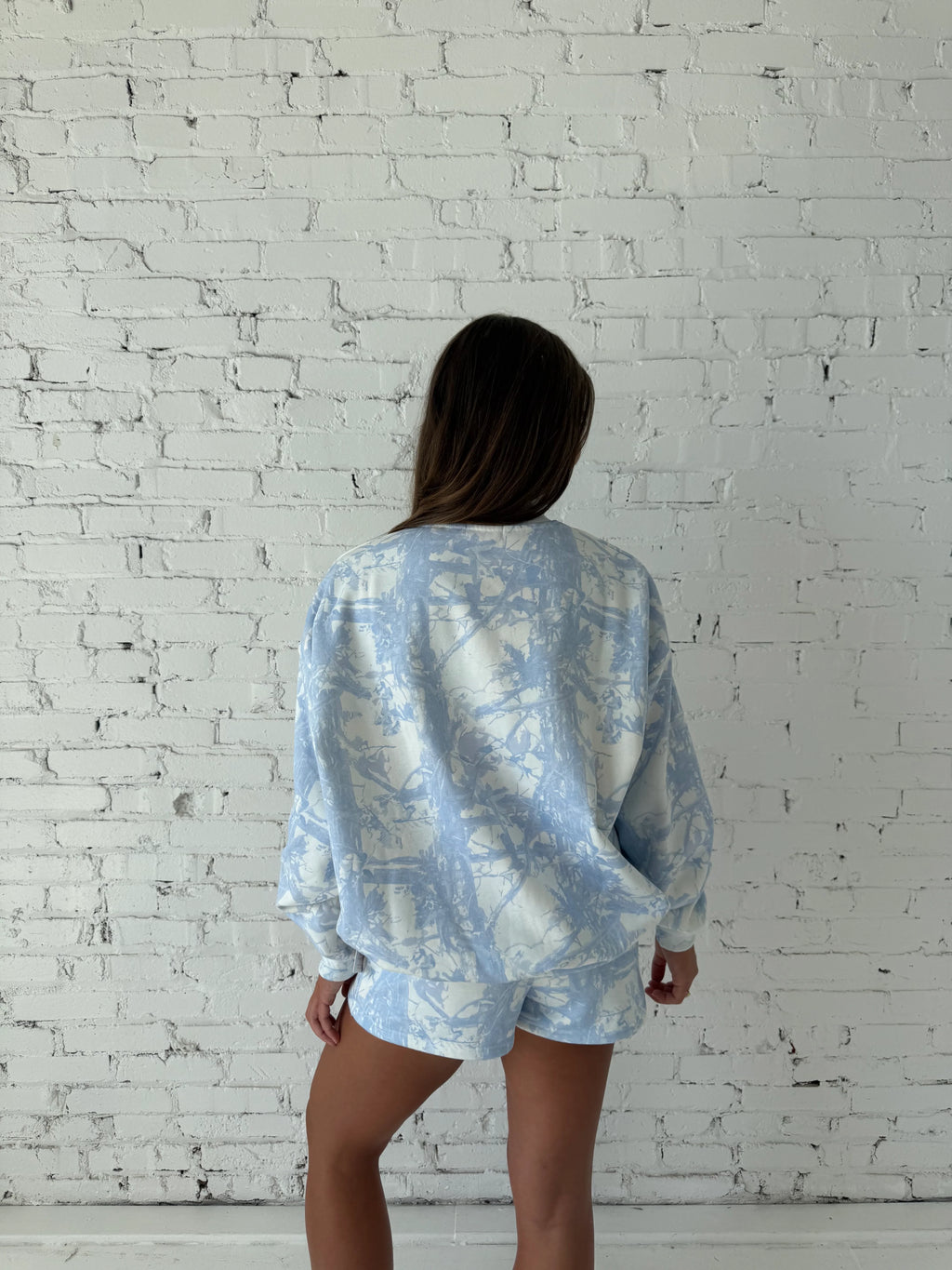 Blue Camo Mockneck Sweatshirt