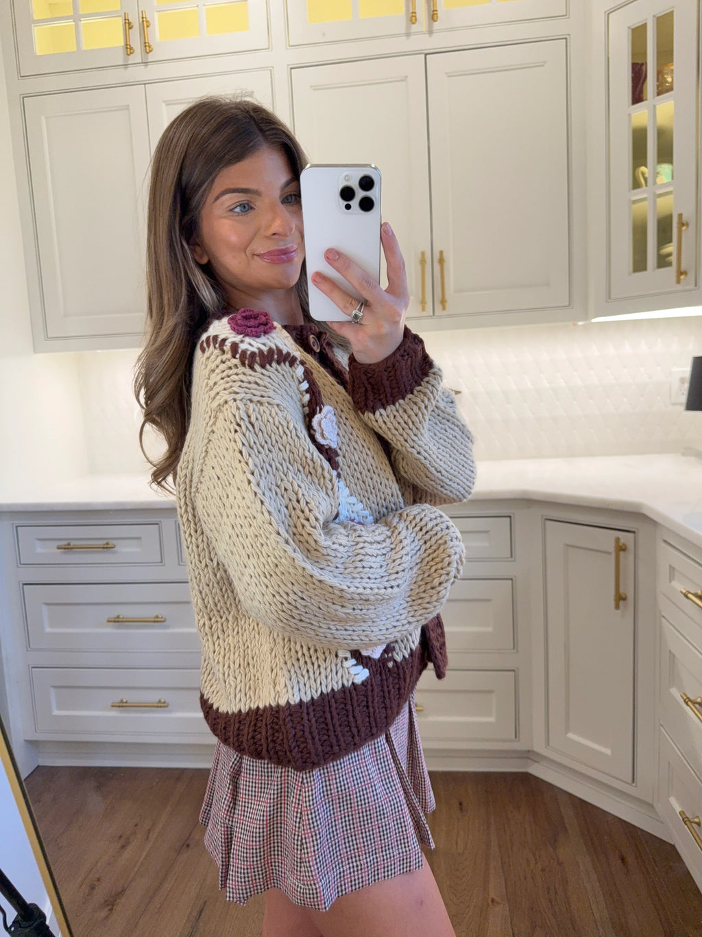 Tiramisu Handmade Crochet Floral Cardigan