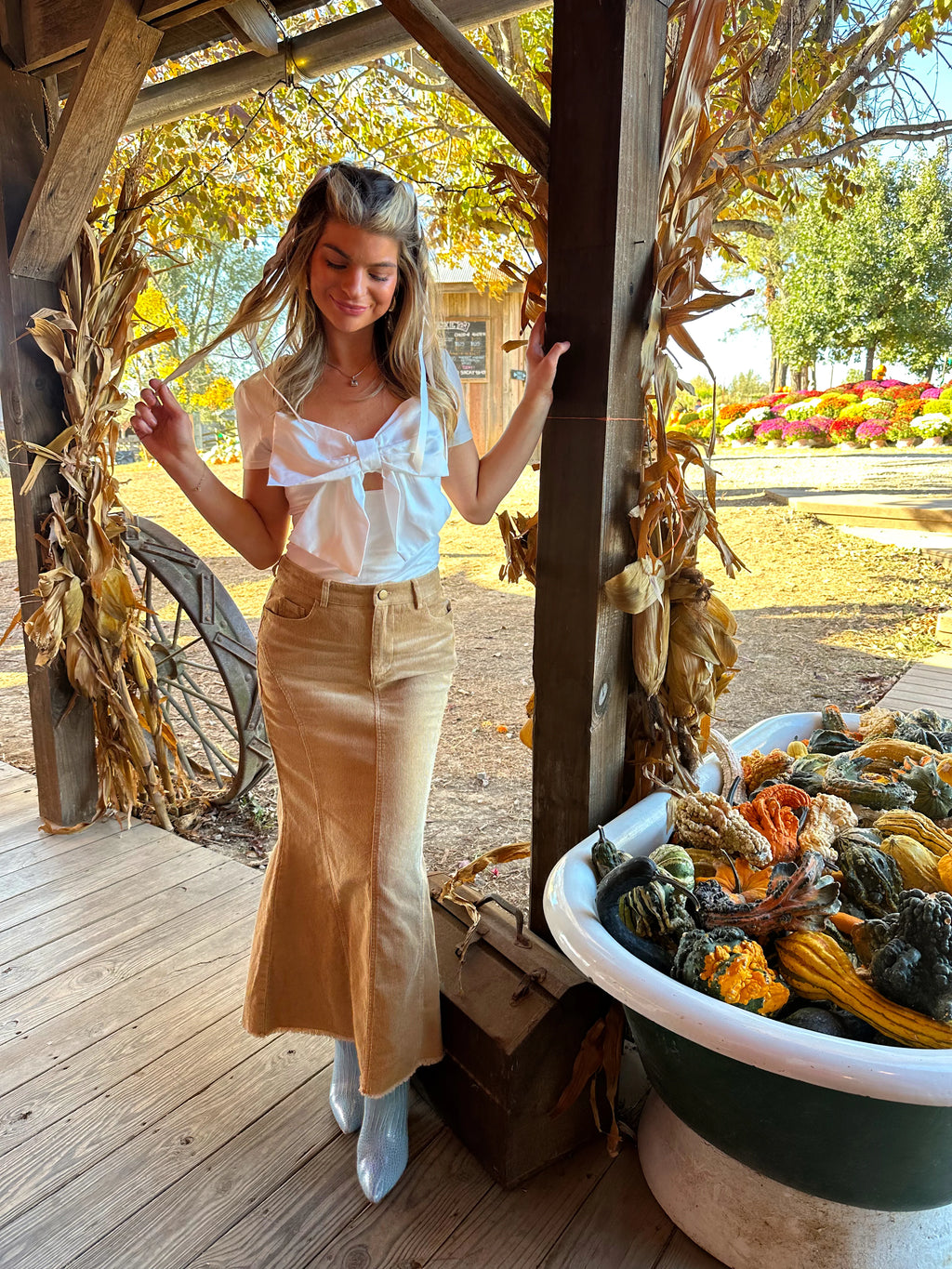 Honey Corduroy Maxi Skirt