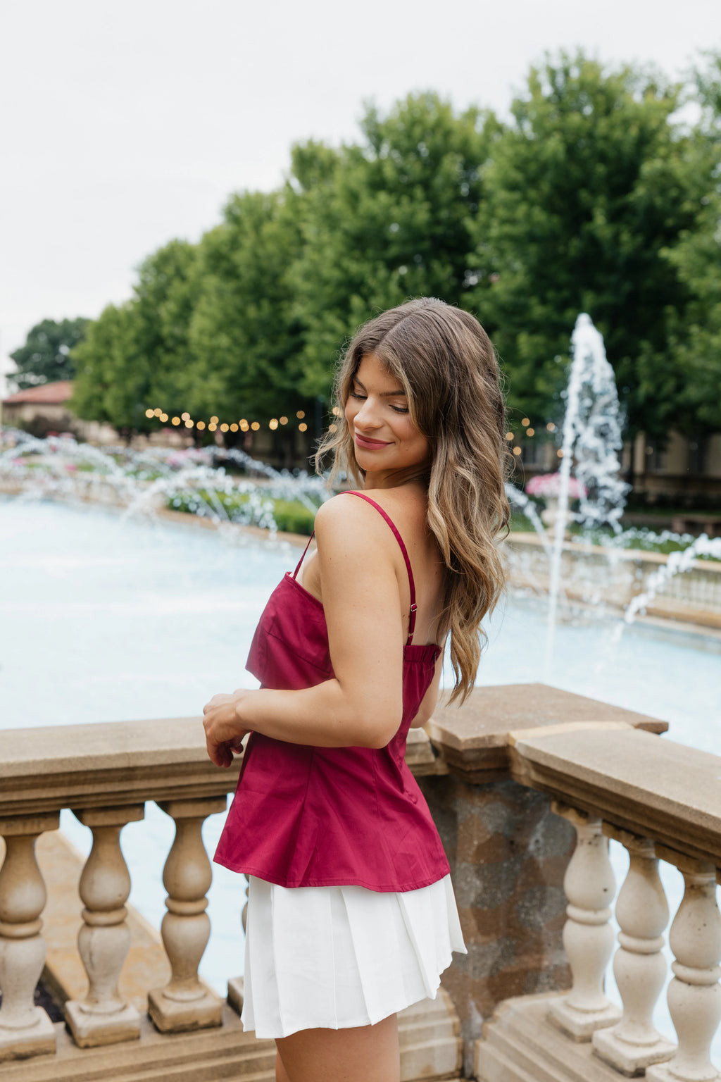 Claire Tank Top - Maroon