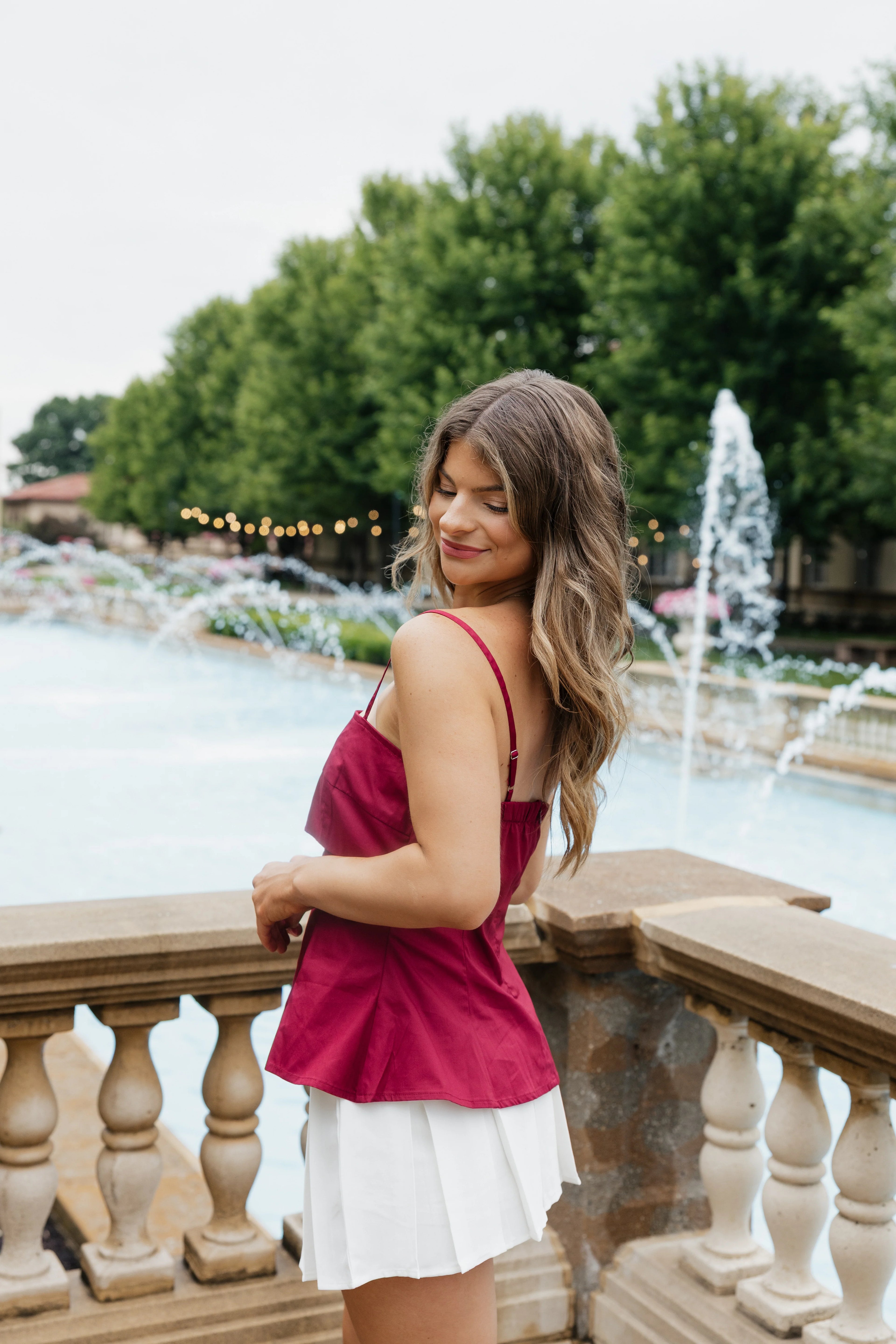 Claire Tank Top - Maroon