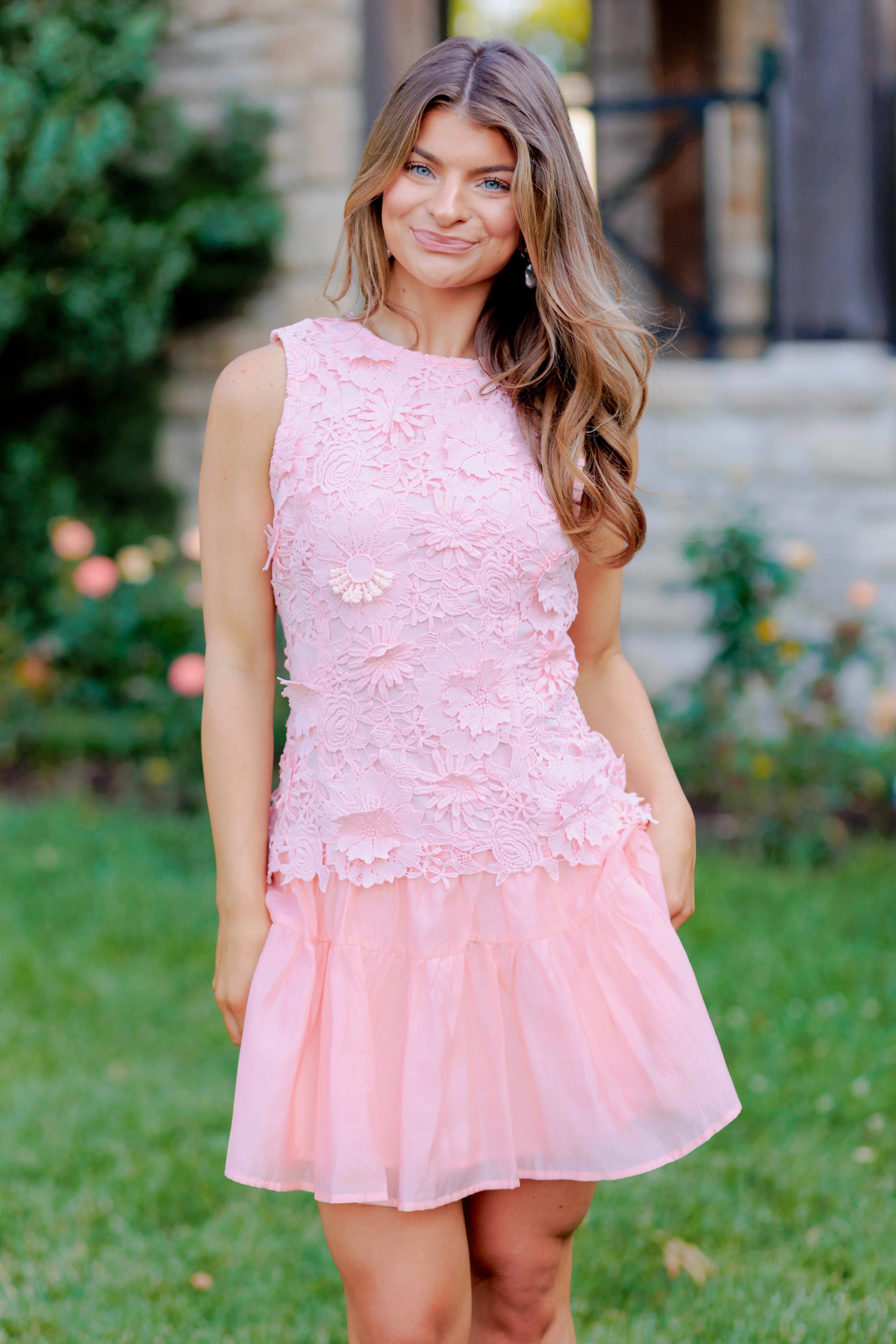 Gardenia Mini Dress - Pink