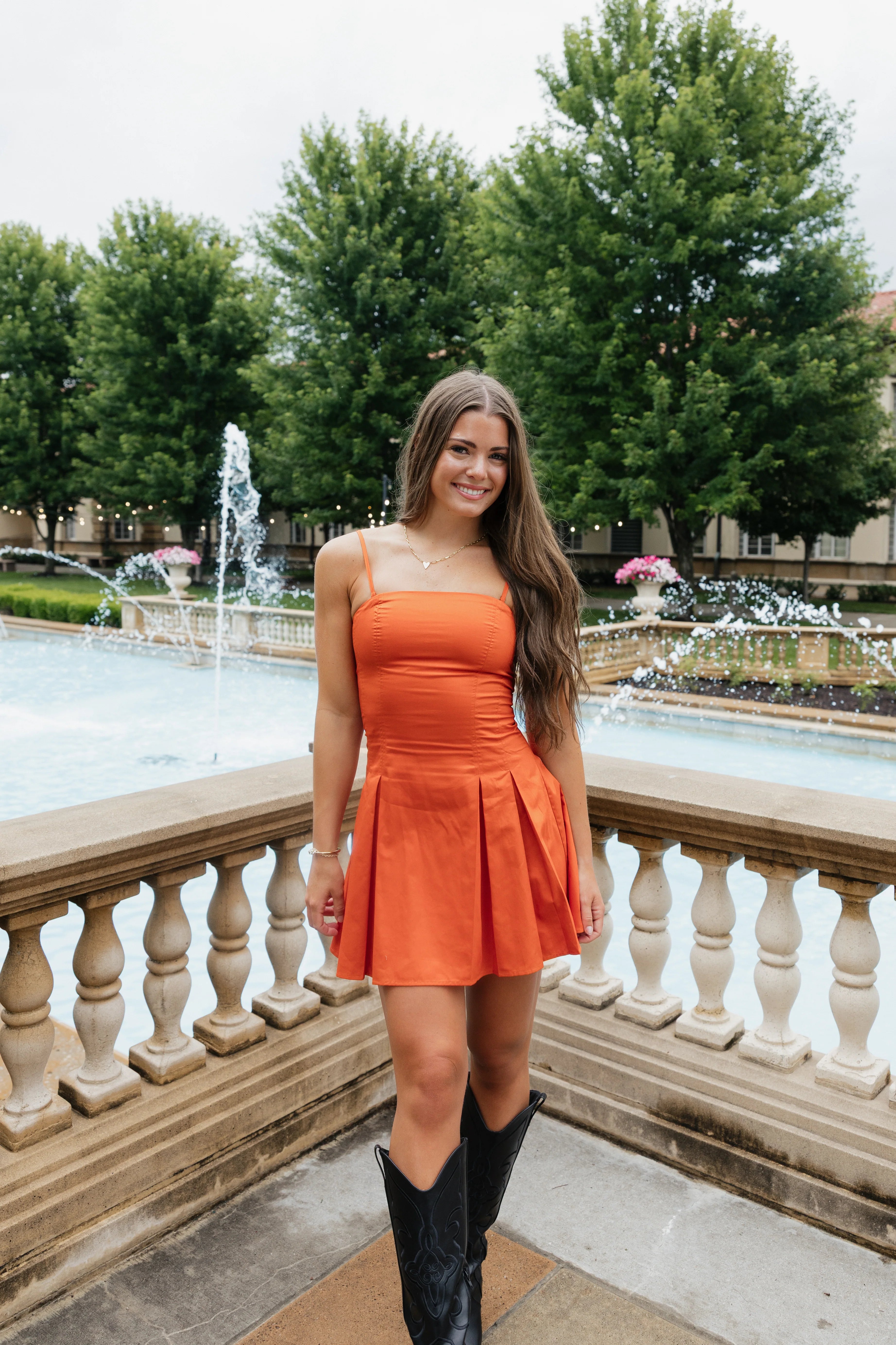 Knox Mini Dress - Burnt Orange