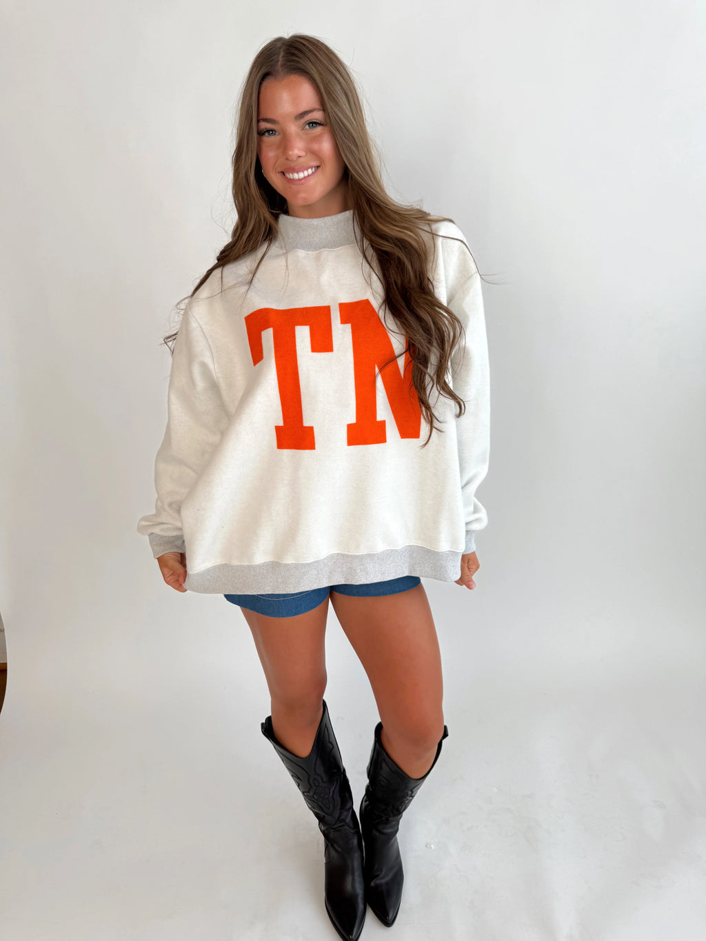 Tennessee REVERSIBLE Mockneck - Heather Grey (PREORDER SHIPS OCT 5TH)