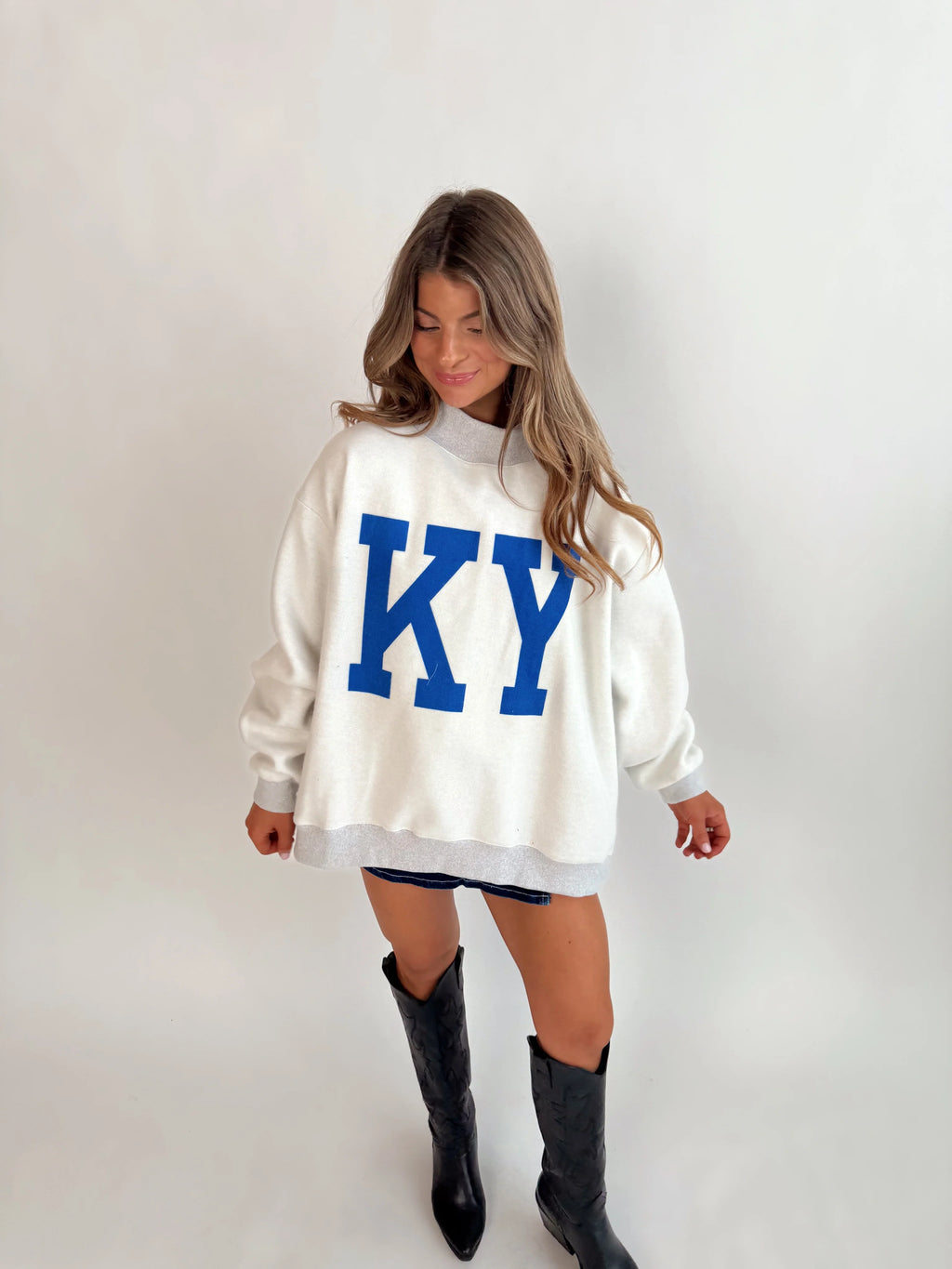 Kentucky REVERSIBLE Mockneck - Heather Grey - PREORDER SHIPS SEPT 20TH