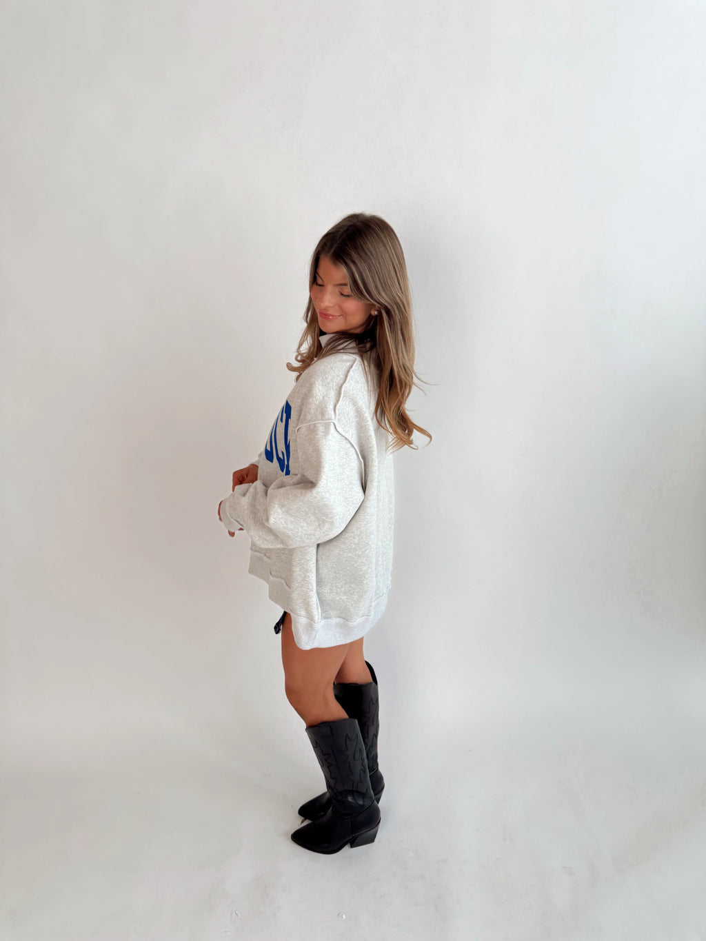 Kentucky REVERSIBLE Mockneck - Heather Grey - PREORDER SHIPS SEPT 20TH