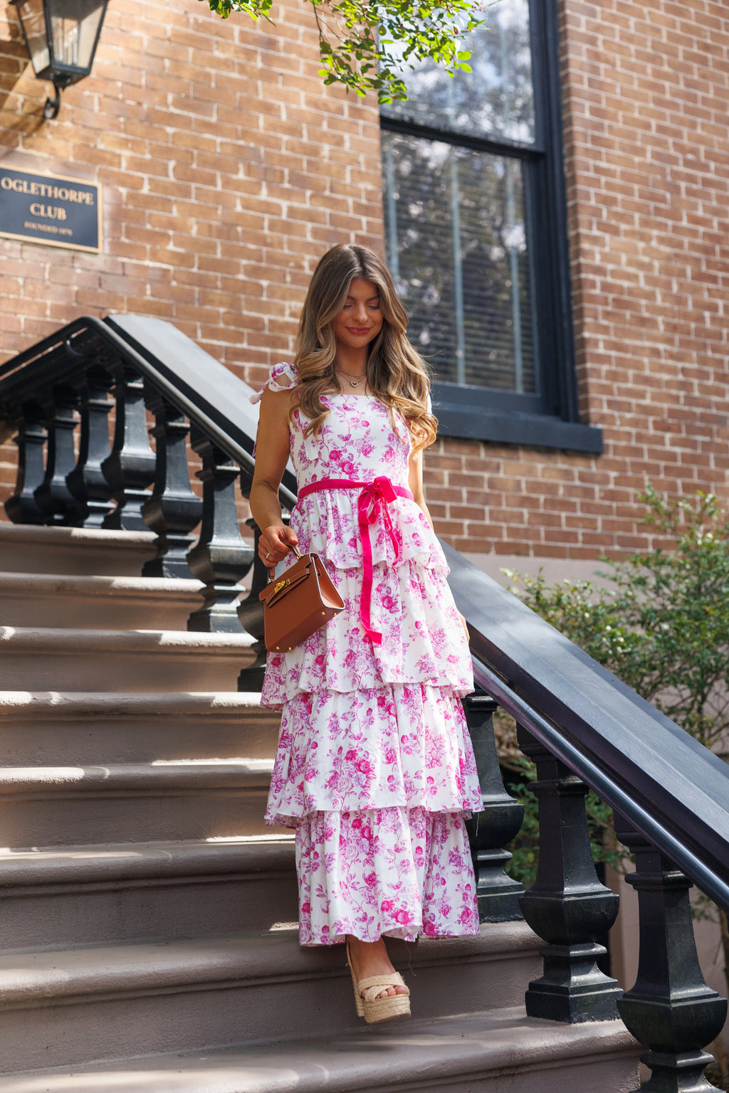 Dillydally Tiered Floral Maxi Dress