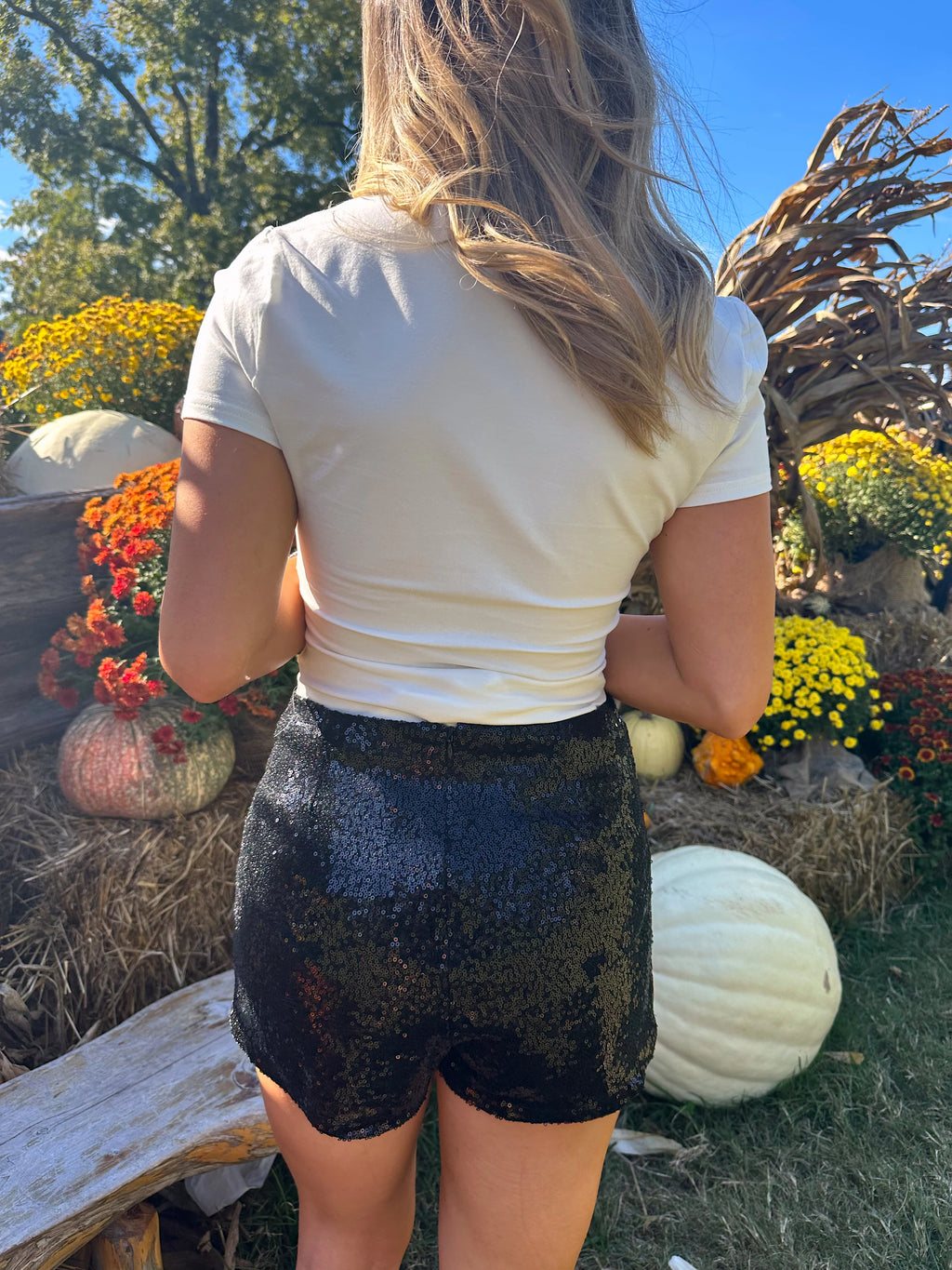 Matilda Sequin Skort - Black