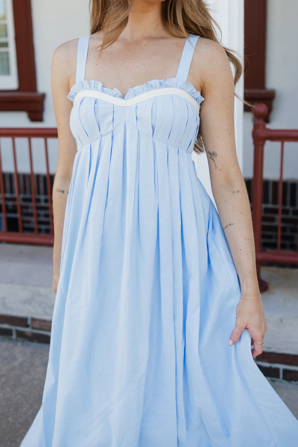 Oceana Midi Dress - Powder Blue