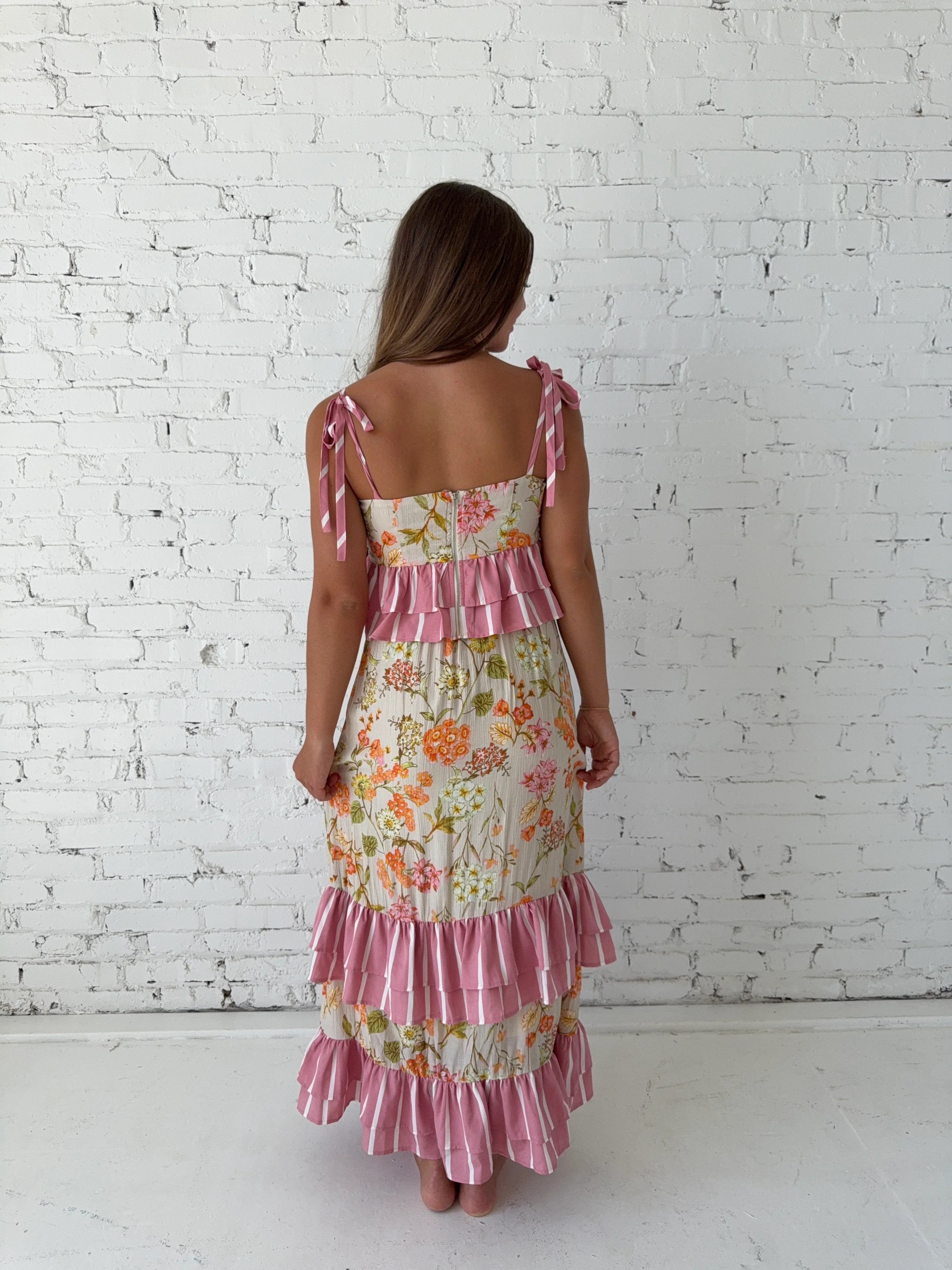 Gloria Printed Maxi Skirt and Top Set