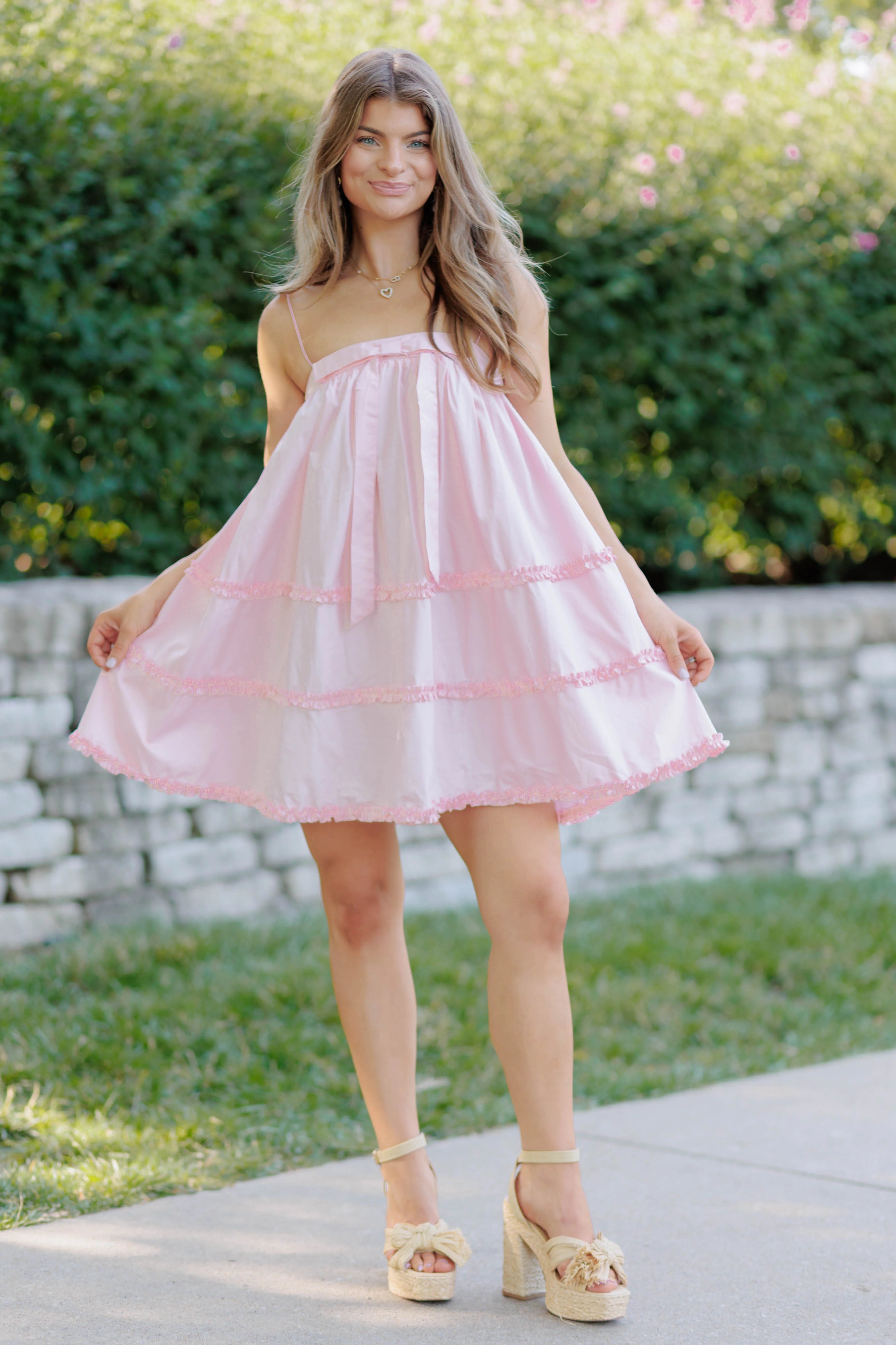 Bessie Mini Dress - Light Pink